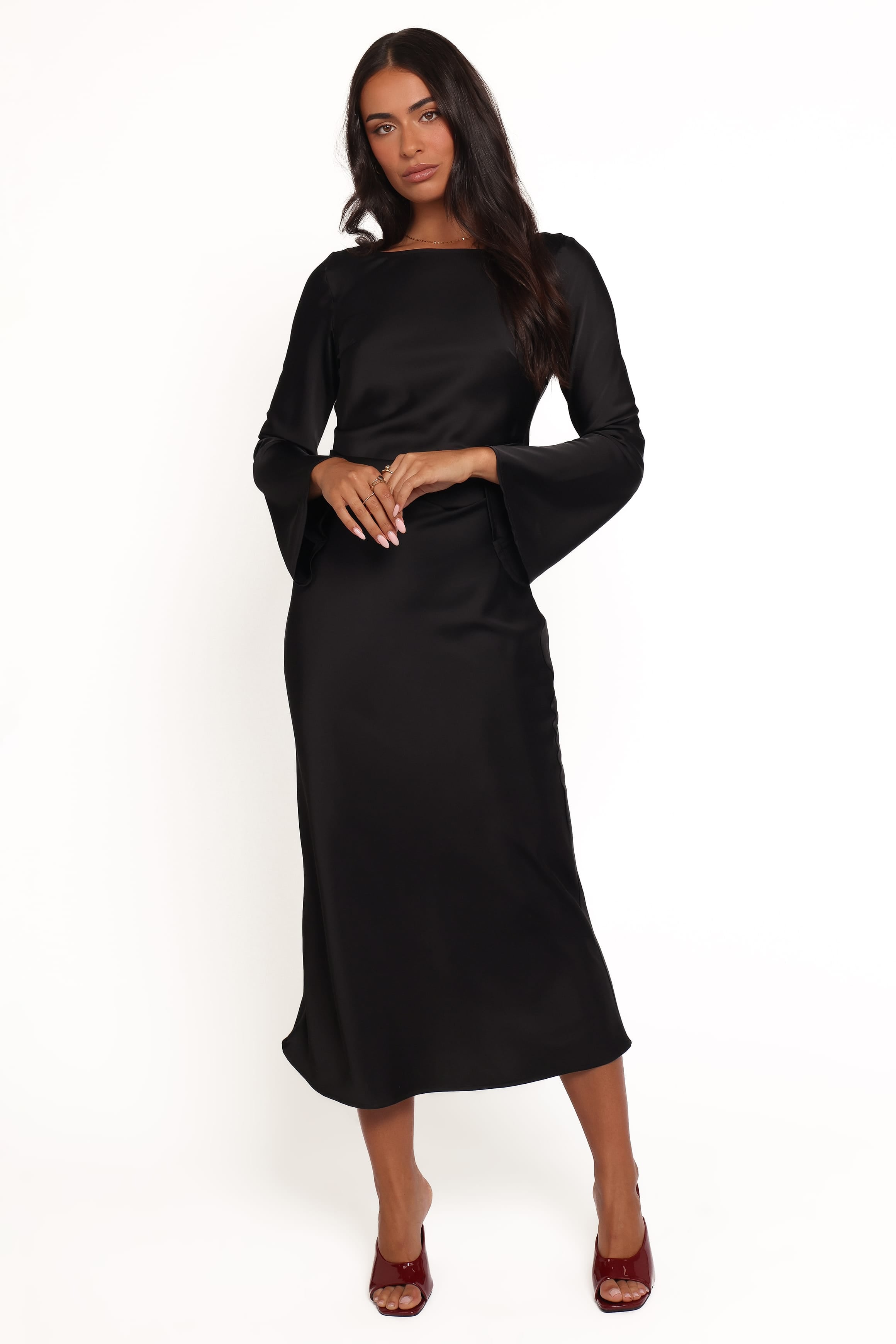 DRESSES Kalyssa Long Sleeve Maxi Dress - Black