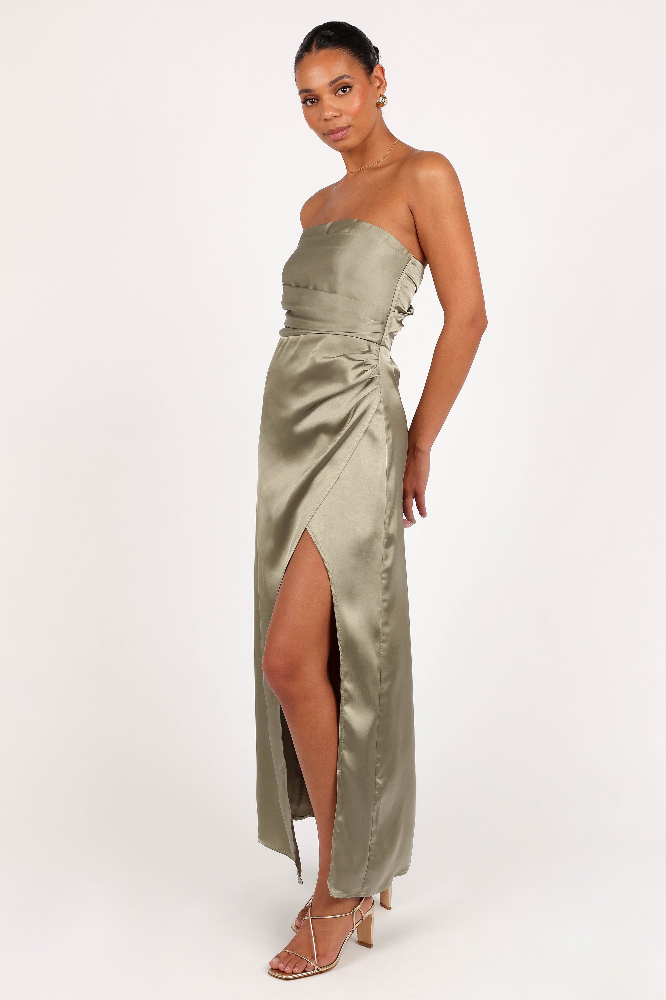 DRESSES Kara Strapless Maxi Dress - Olive