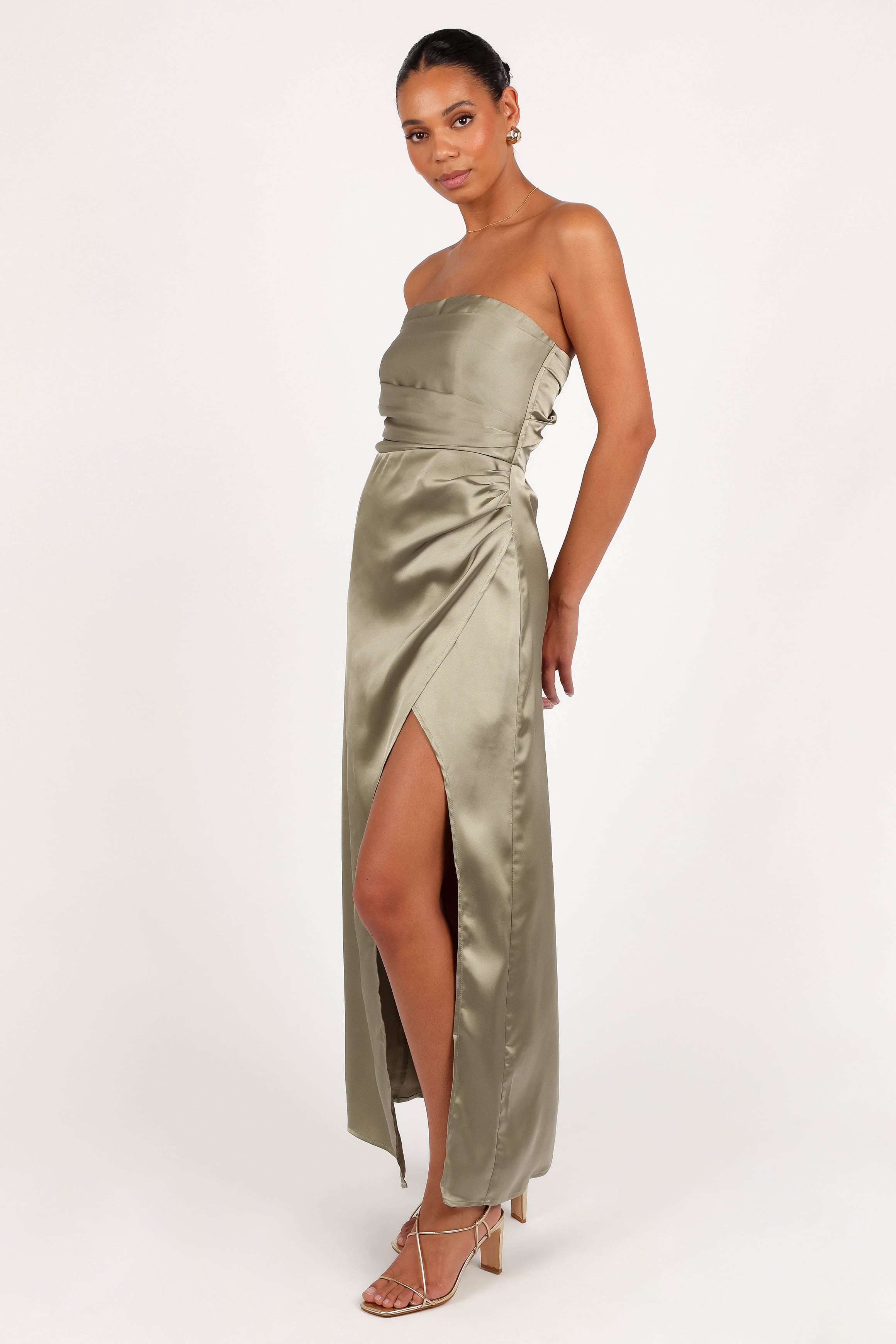 DRESSES Kara Strapless Maxi Dress - Olive