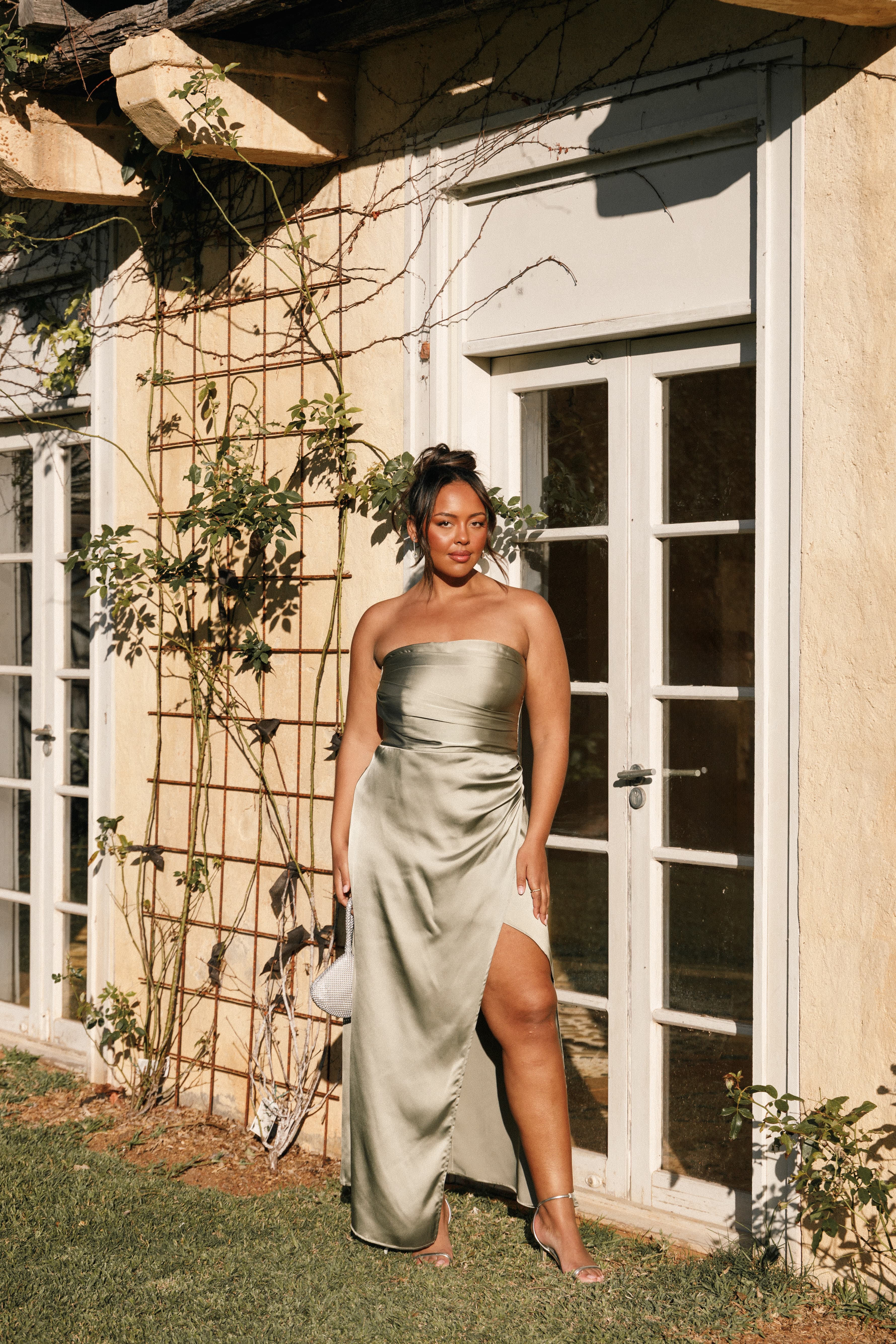 DRESSES Kara Strapless Maxi Dress - Olive