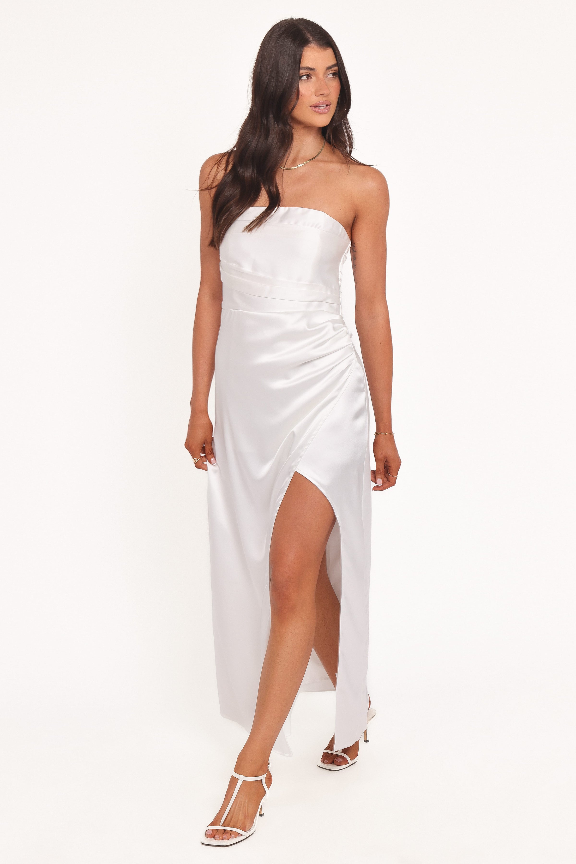 DRESSES Kara Strapless Maxi Dress - White