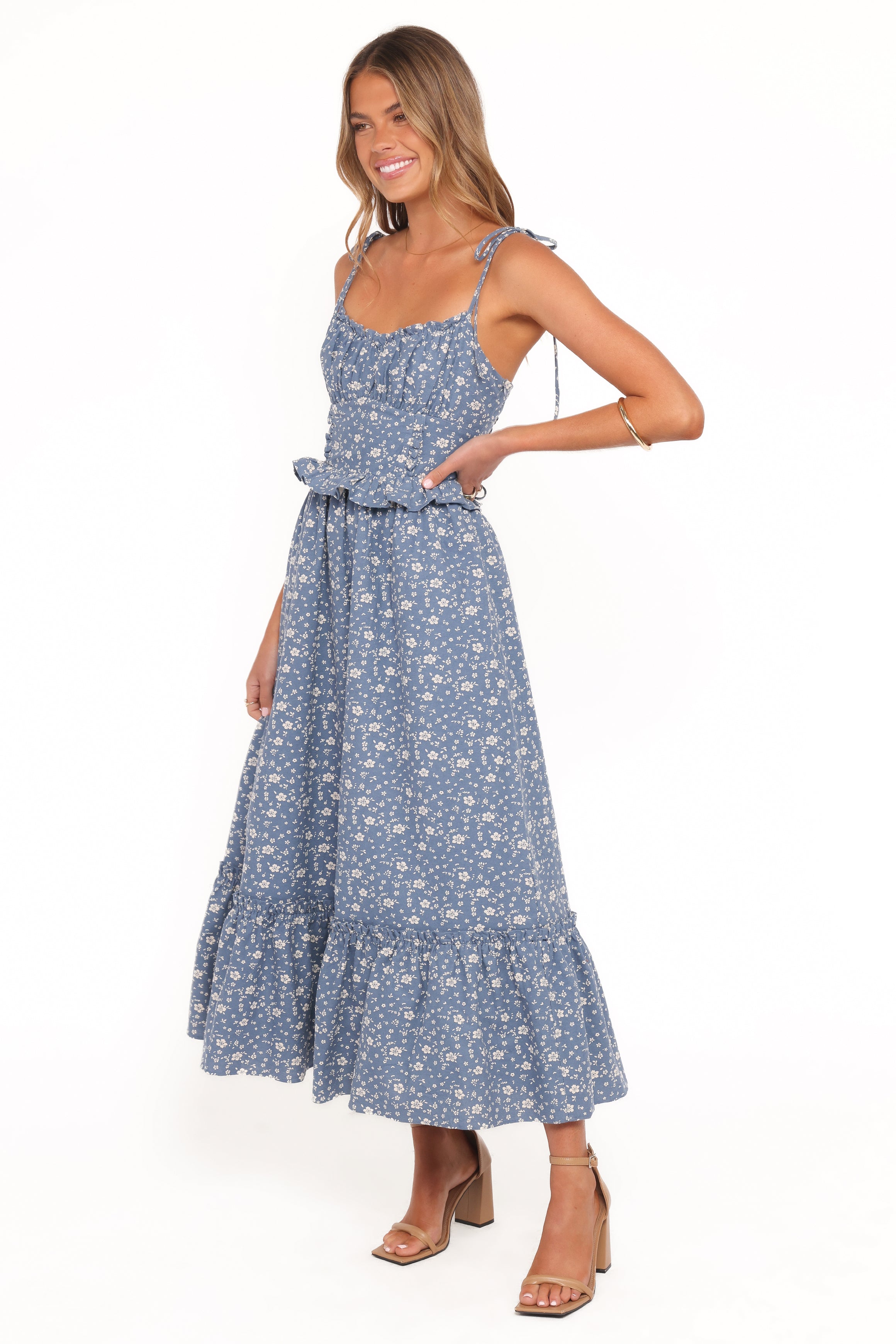 DRESSES Karie Midi Dress - Blue Floral
