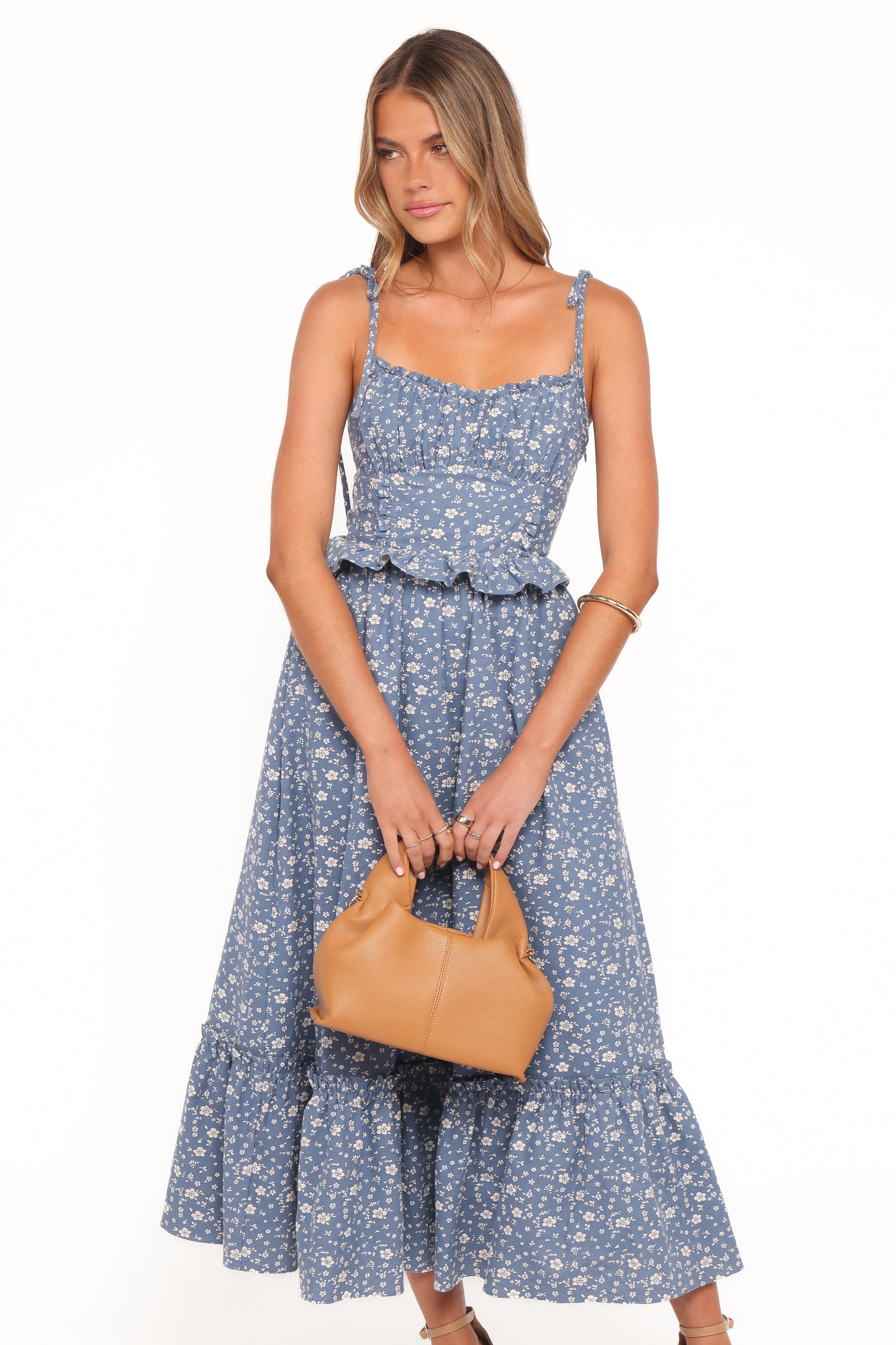 DRESSES Karie Midi Dress - Blue Floral