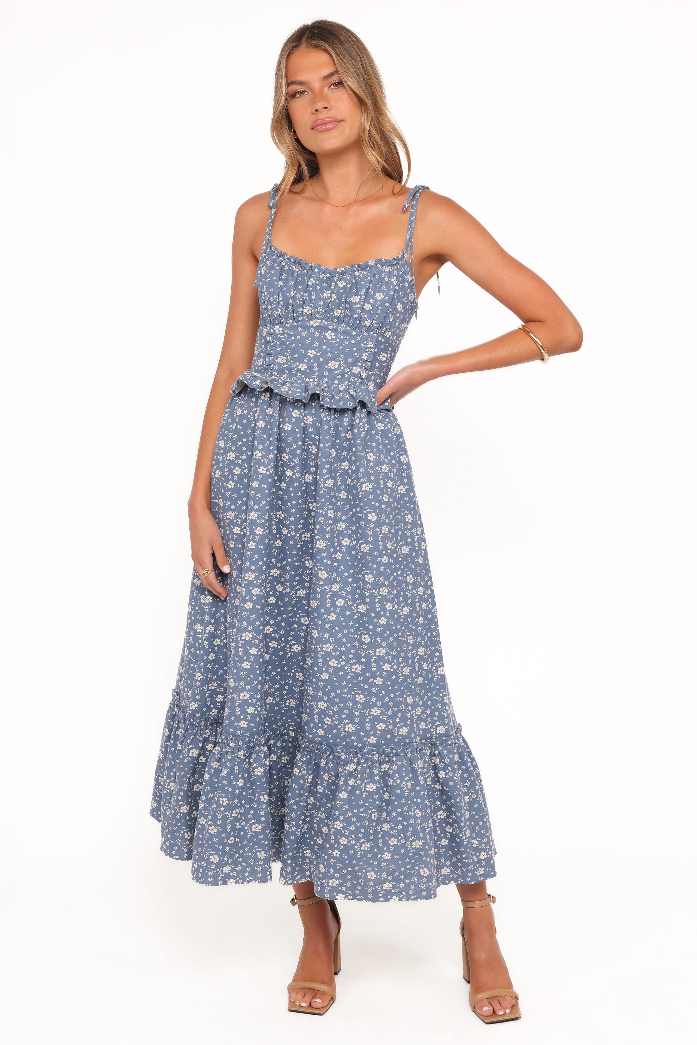 DRESSES Karie Midi Dress - Blue Floral