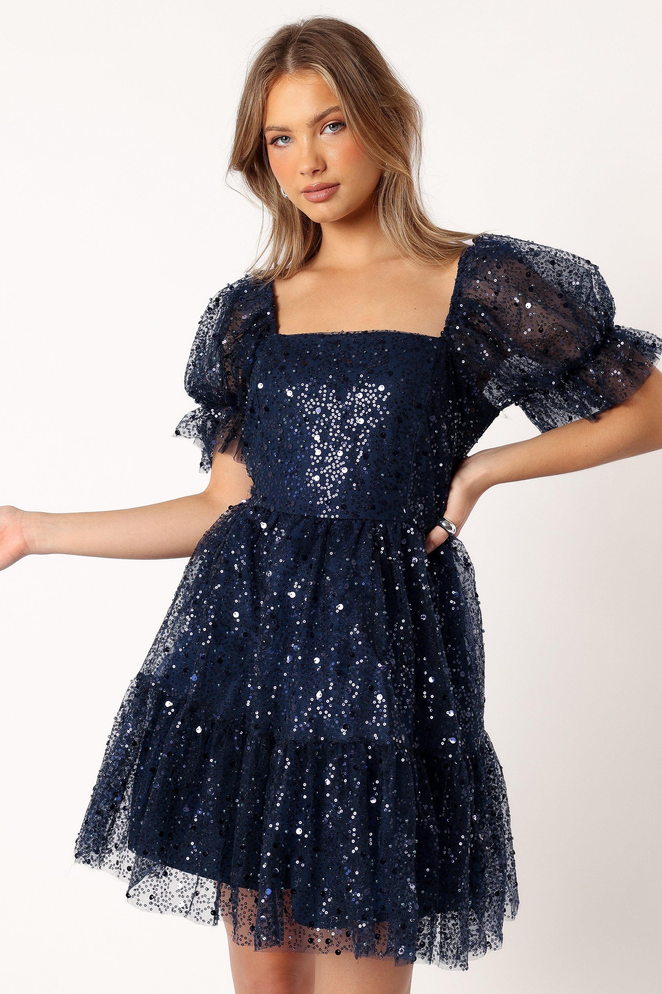 DRESSES @Karina Mini Dress - Navy