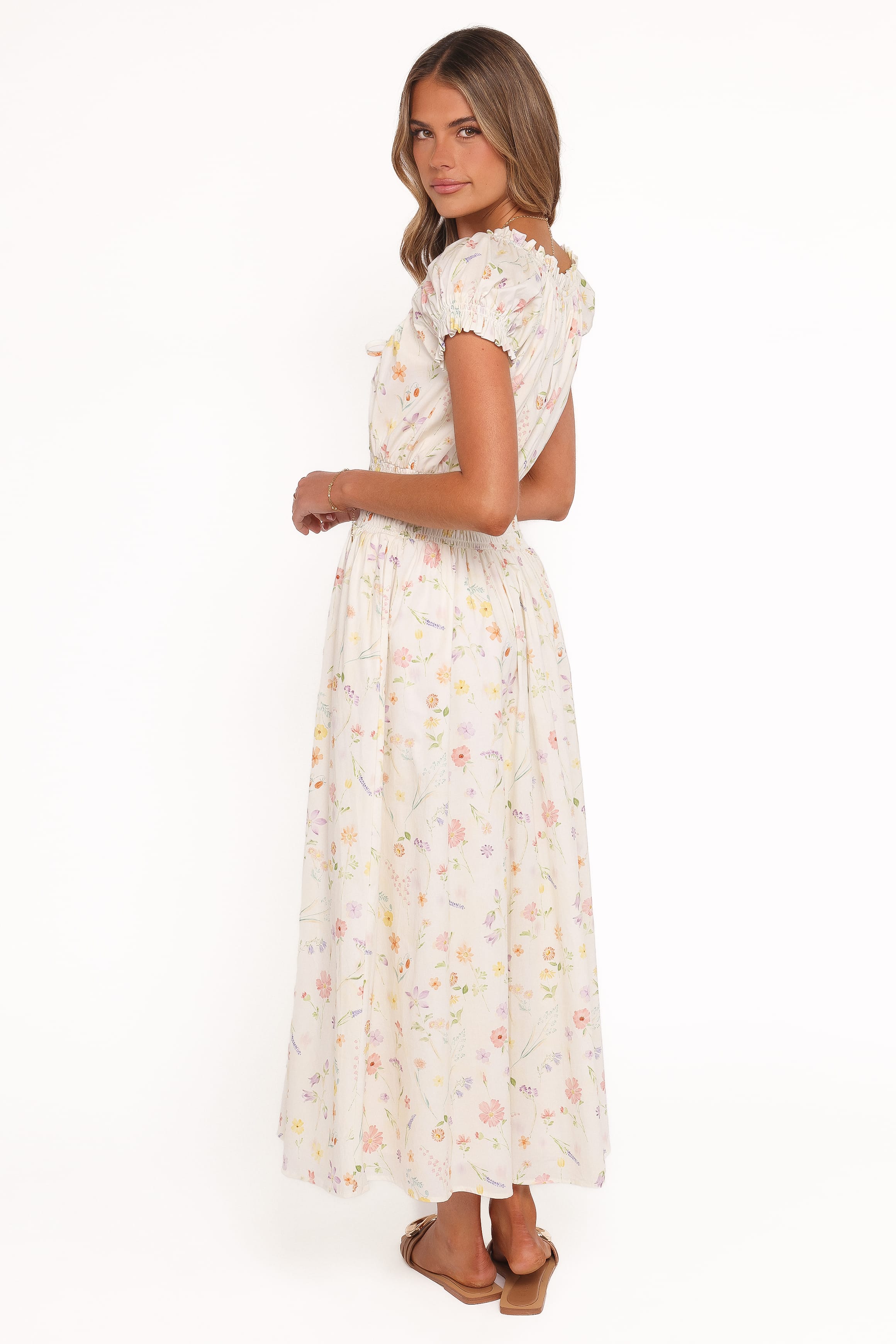 DRESSES Katana Puff Sleeve Midi Dress - Floral
