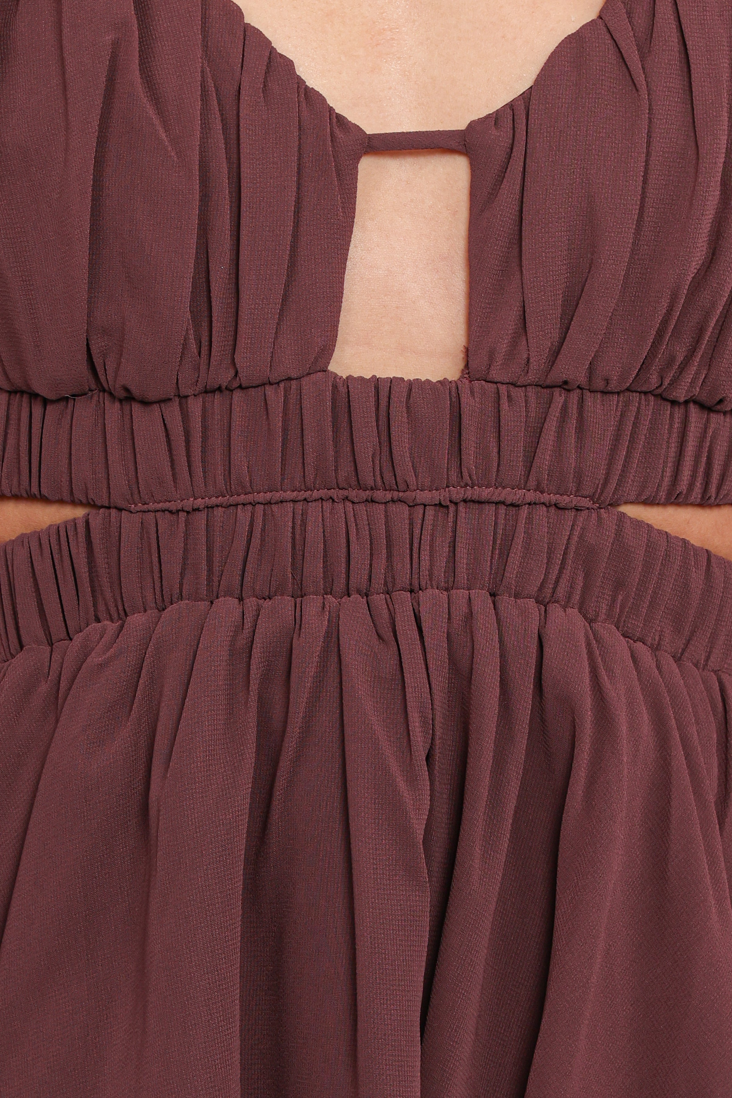 DRESSES Katniss Long Sleeve Mini Dress - Chocolate