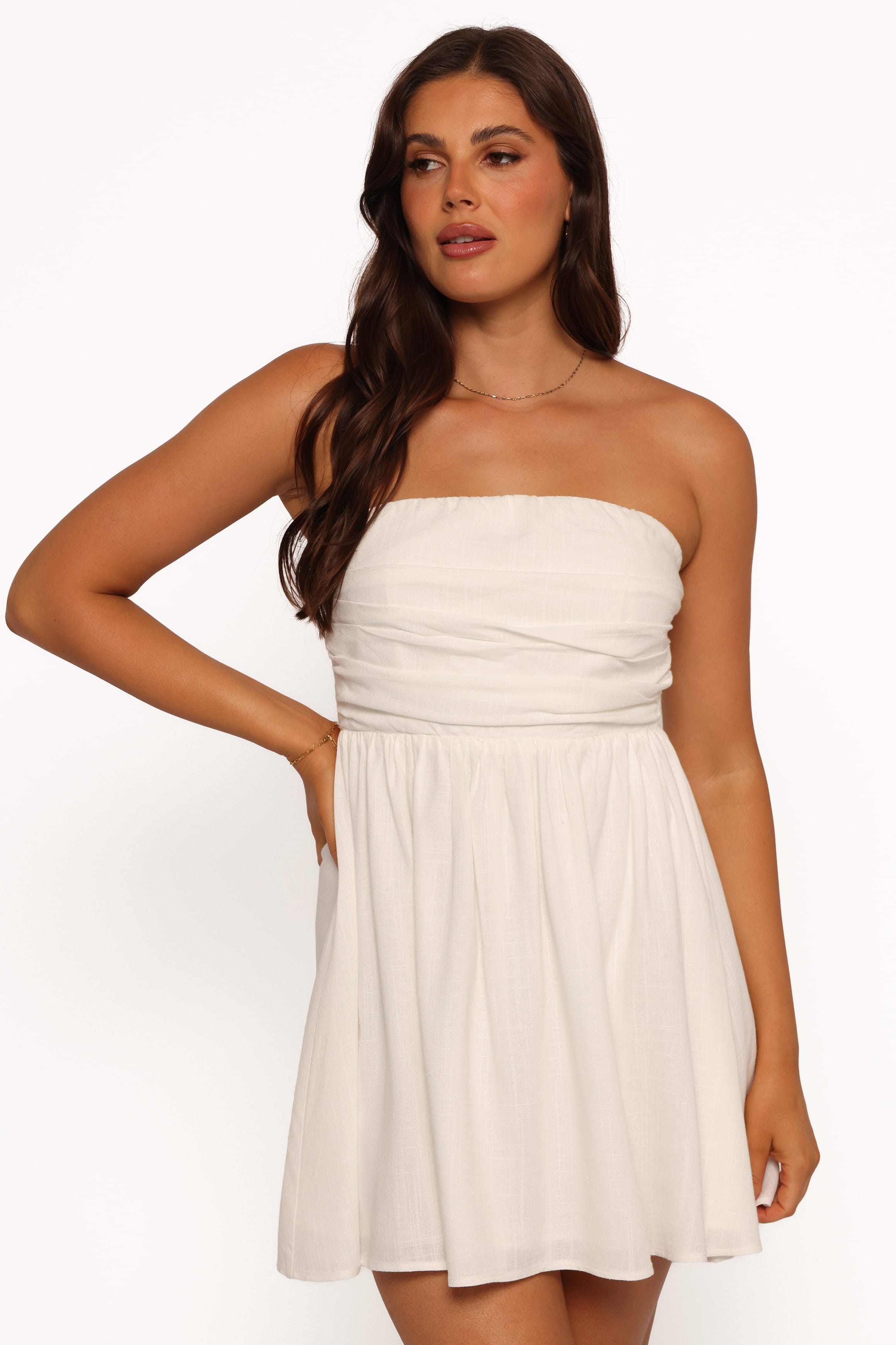 DRESSES Katy Strapless Mini Dress - White