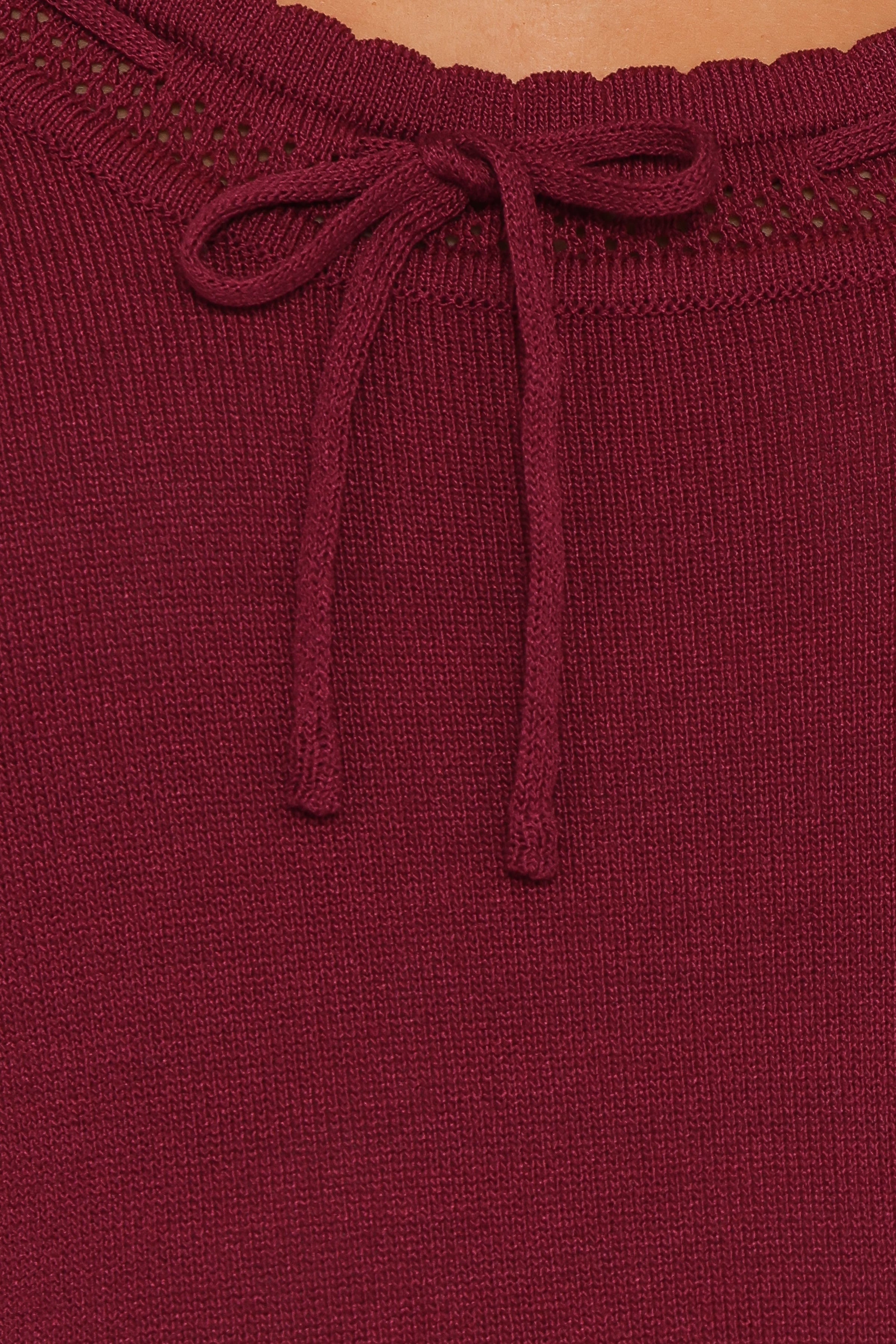DRESSES Kaylee Knit Long Sleeve Mini Dress - Burgundy