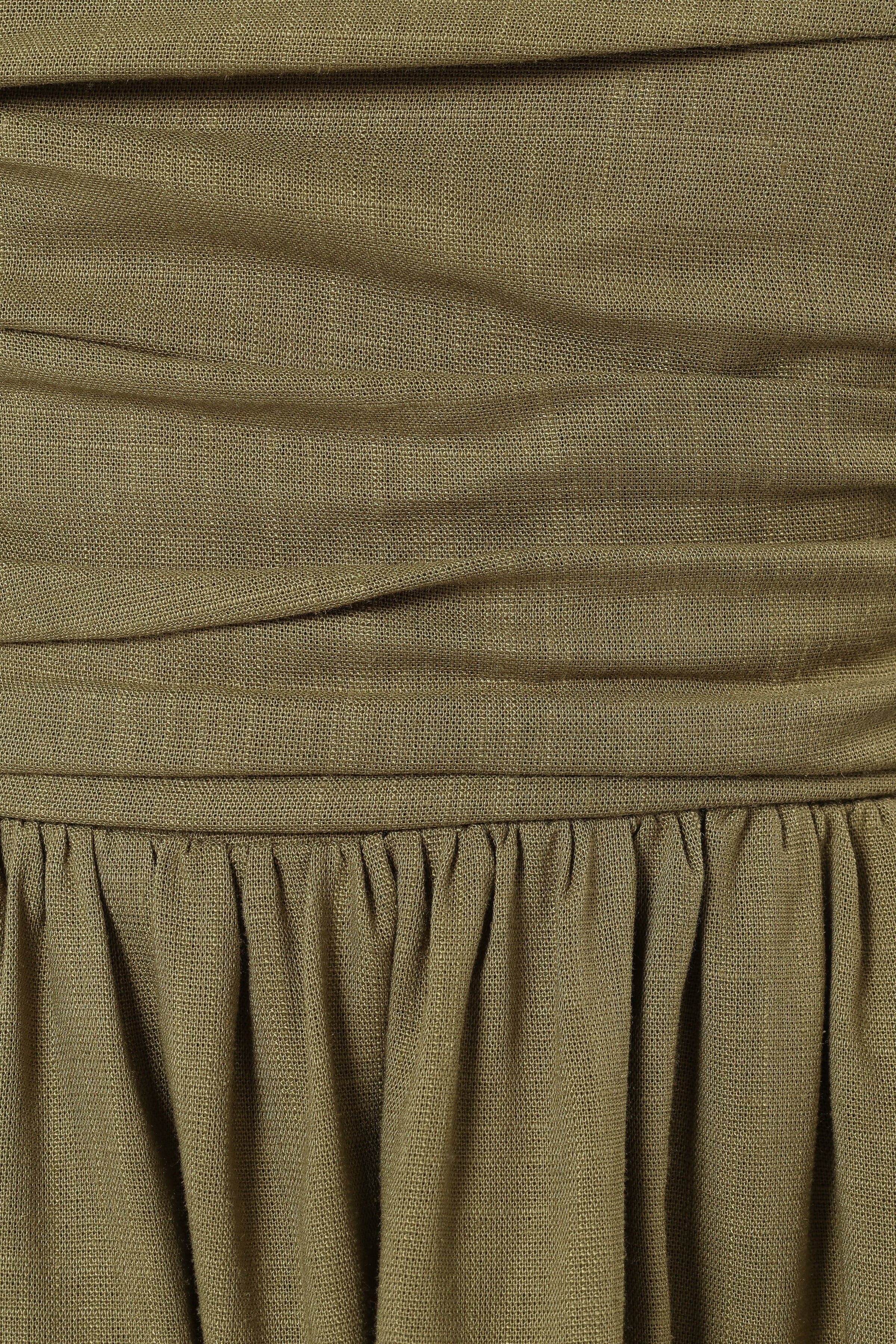 DRESSES @Kayt Strapless Dress - Olive Green (Hold for Cool Beginnings)