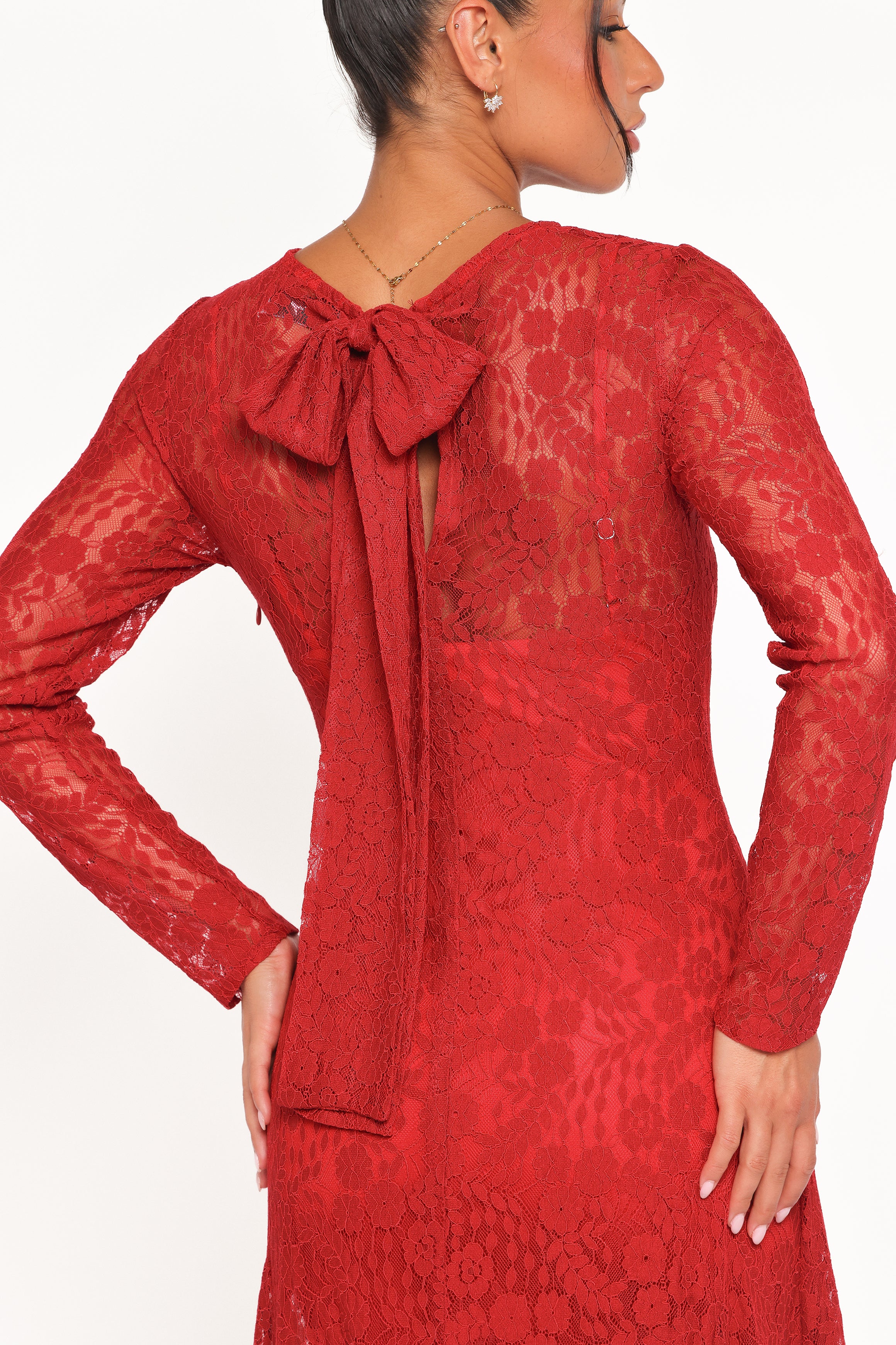 DRESSES Keani Long Sleeve Maxi Dress - Red