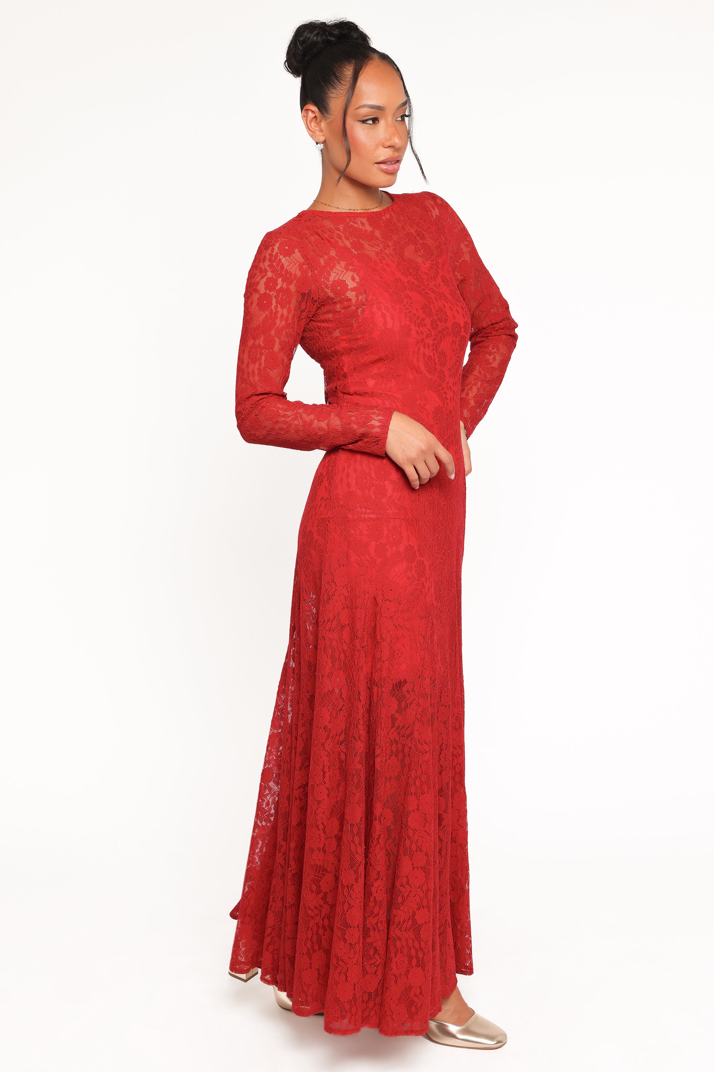 DRESSES Keani Long Sleeve Maxi Dress - Red