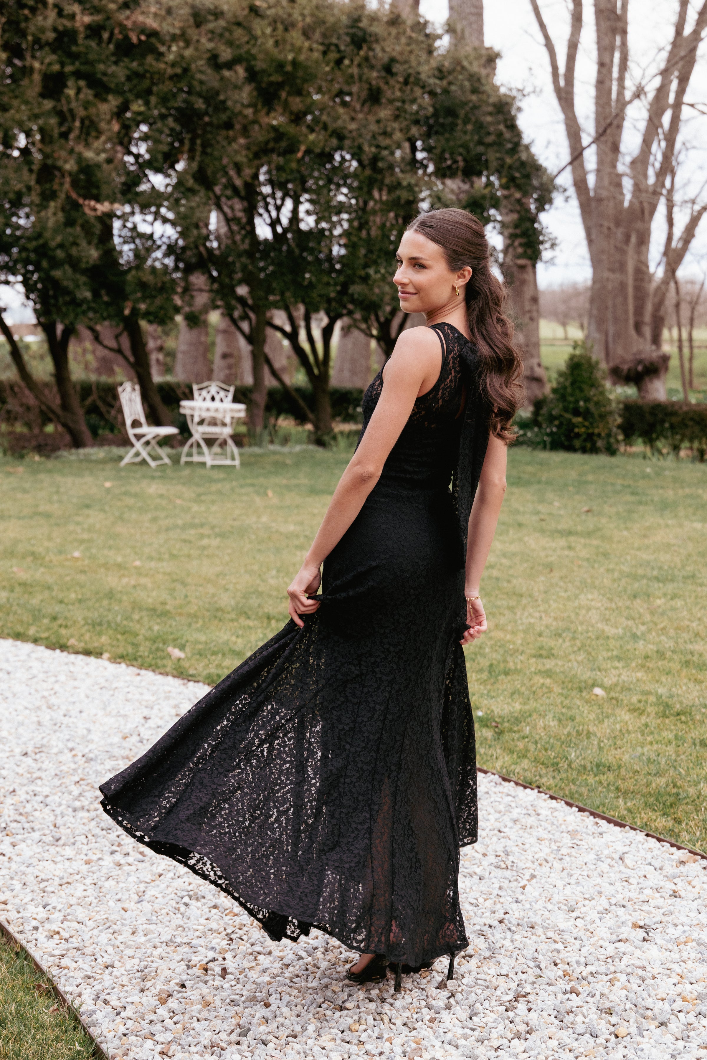 DRESSES Keani Maxi Dress - Black Lace