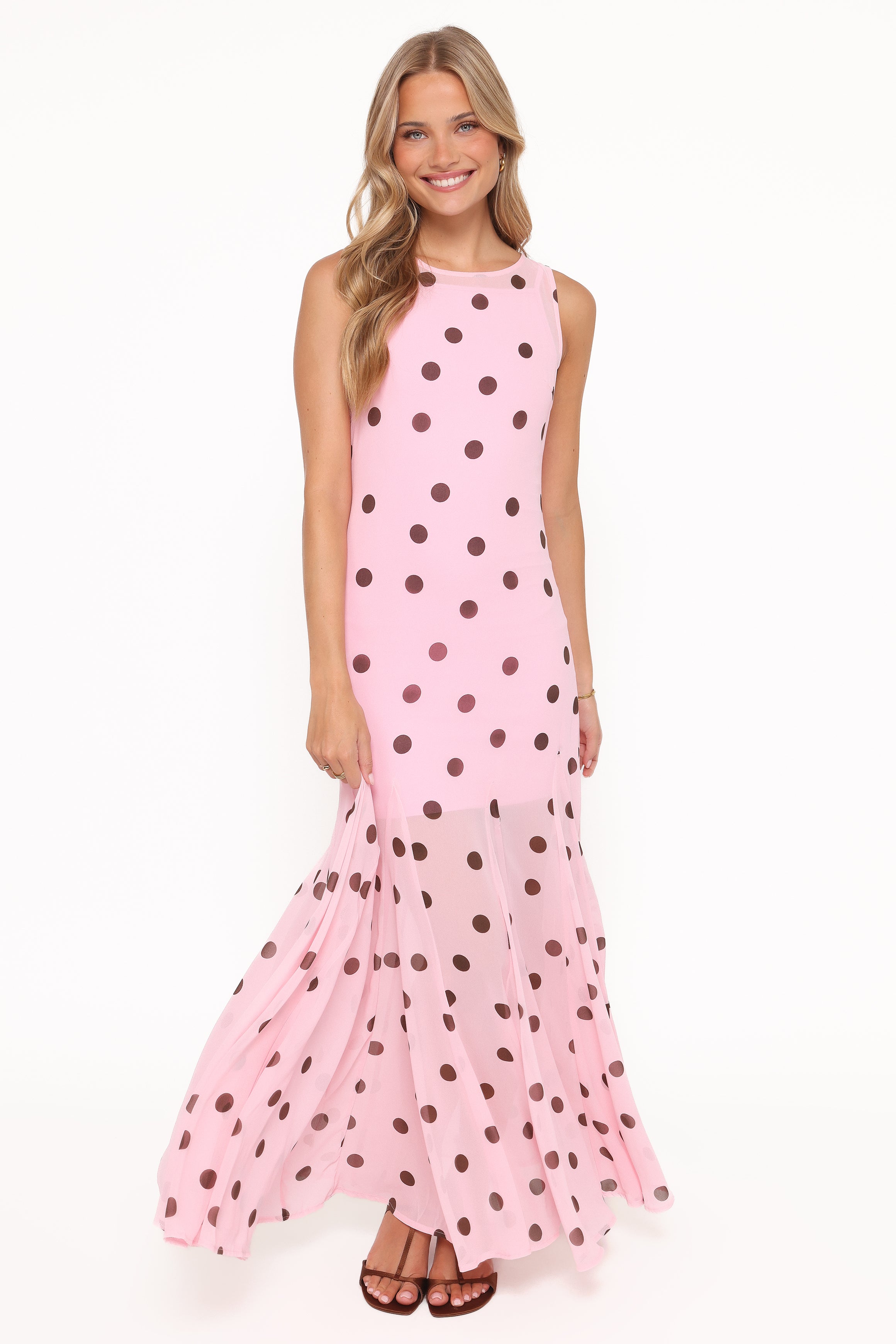DRESSES Keani Maxi Dress - Pink Polka Dot