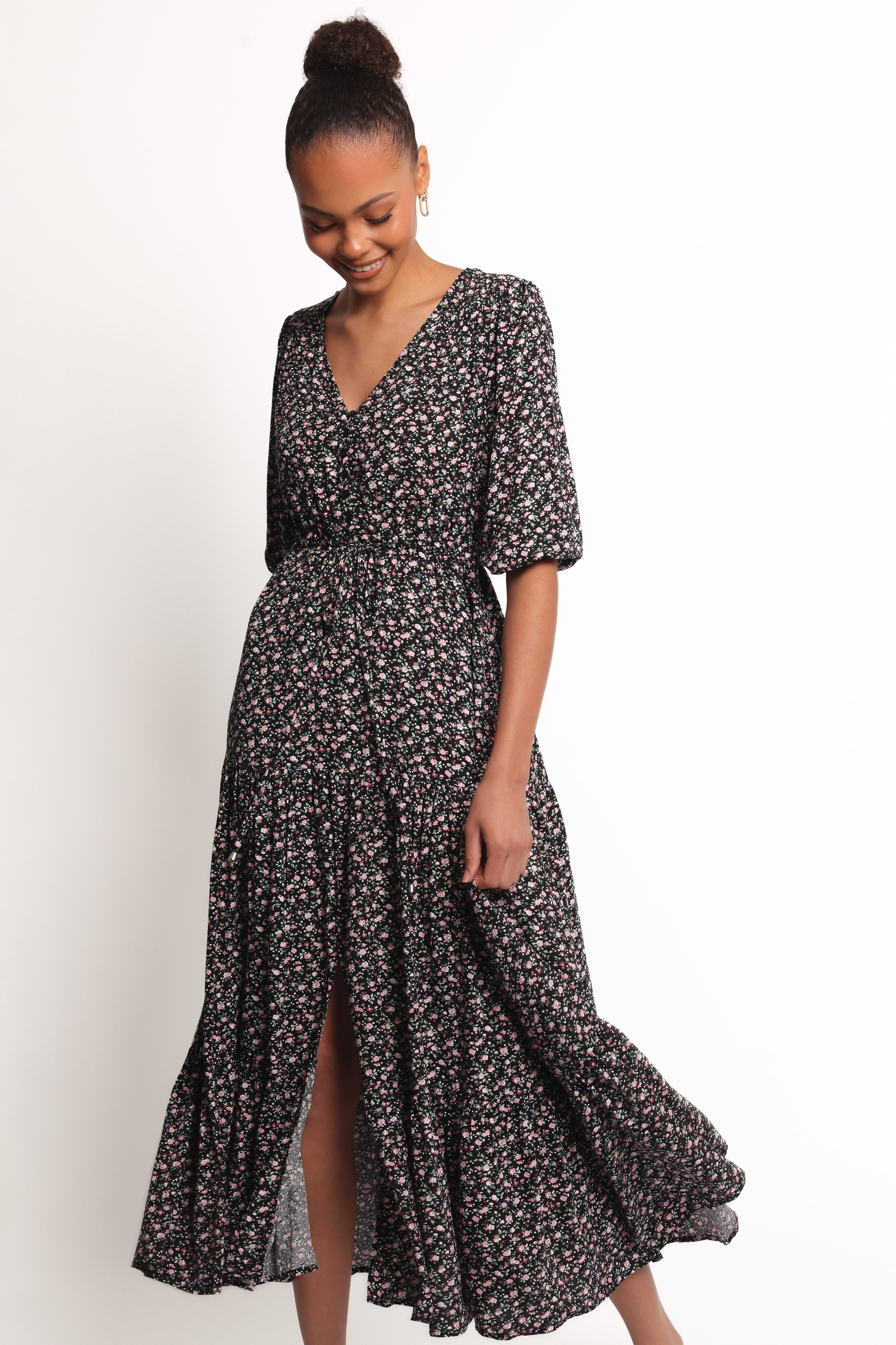 DRESSES Kelda Dress - Black Rosebud Floral