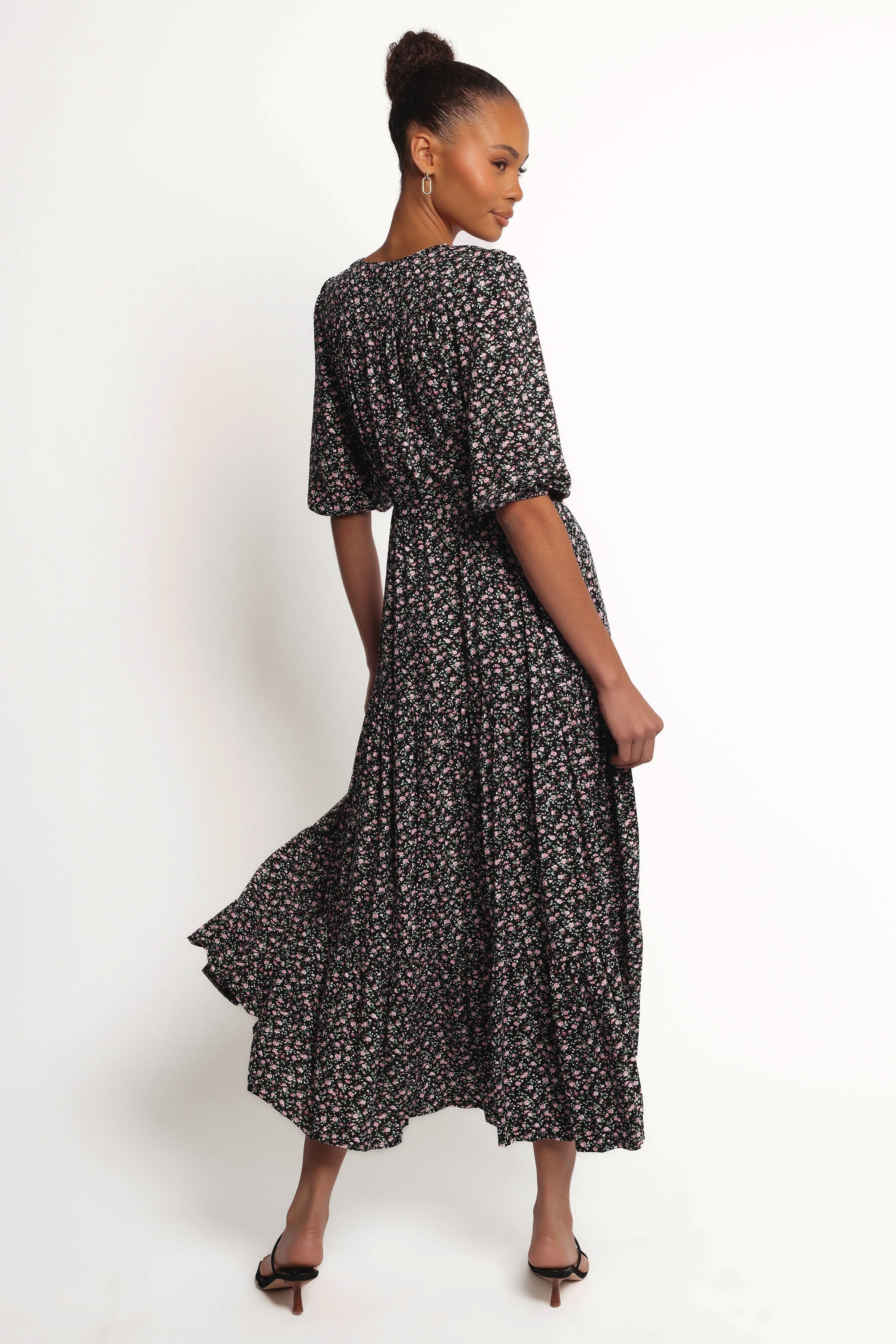 DRESSES Kelda Dress - Black Rosebud Floral