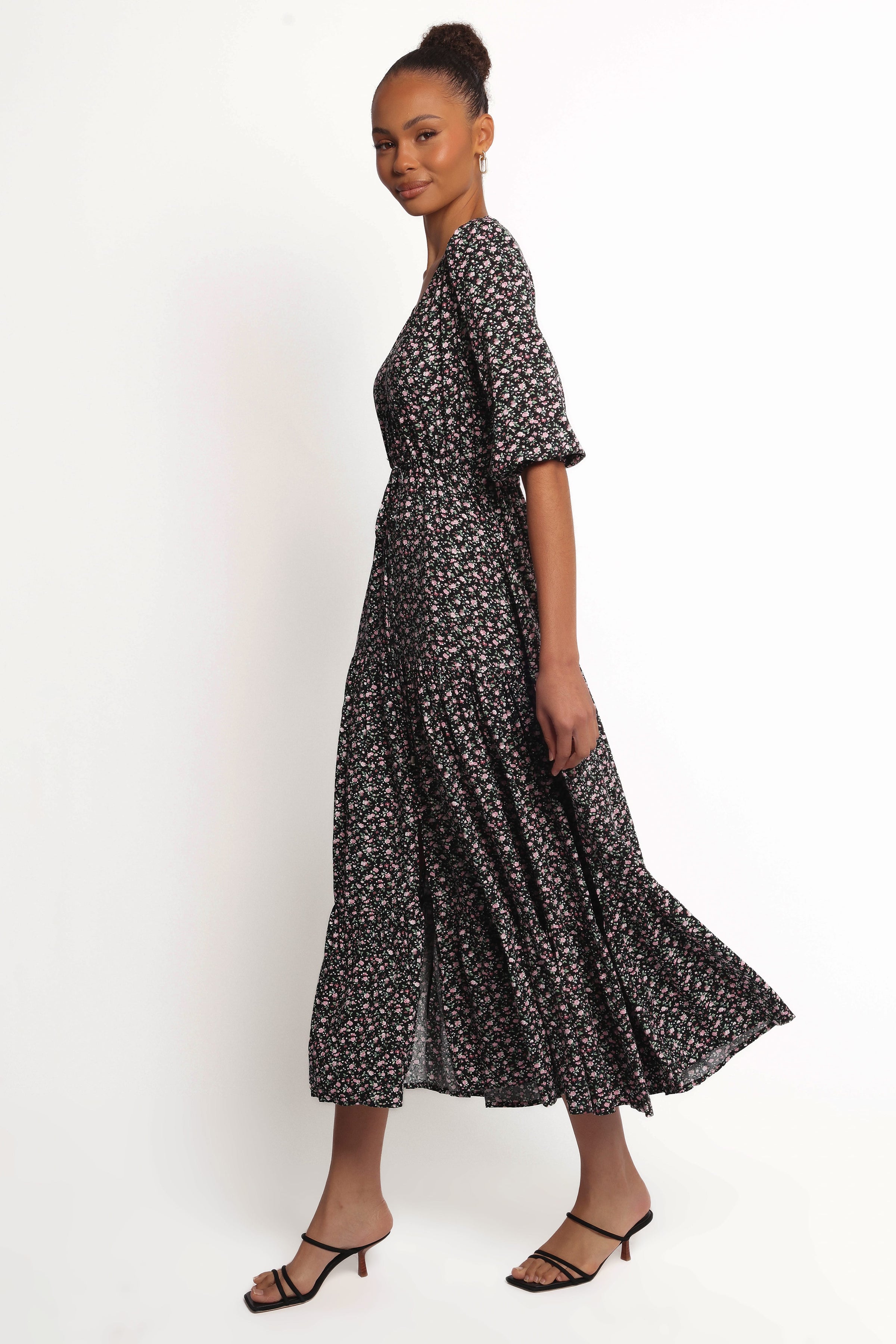DRESSES Kelda Dress - Black Rosebud Floral