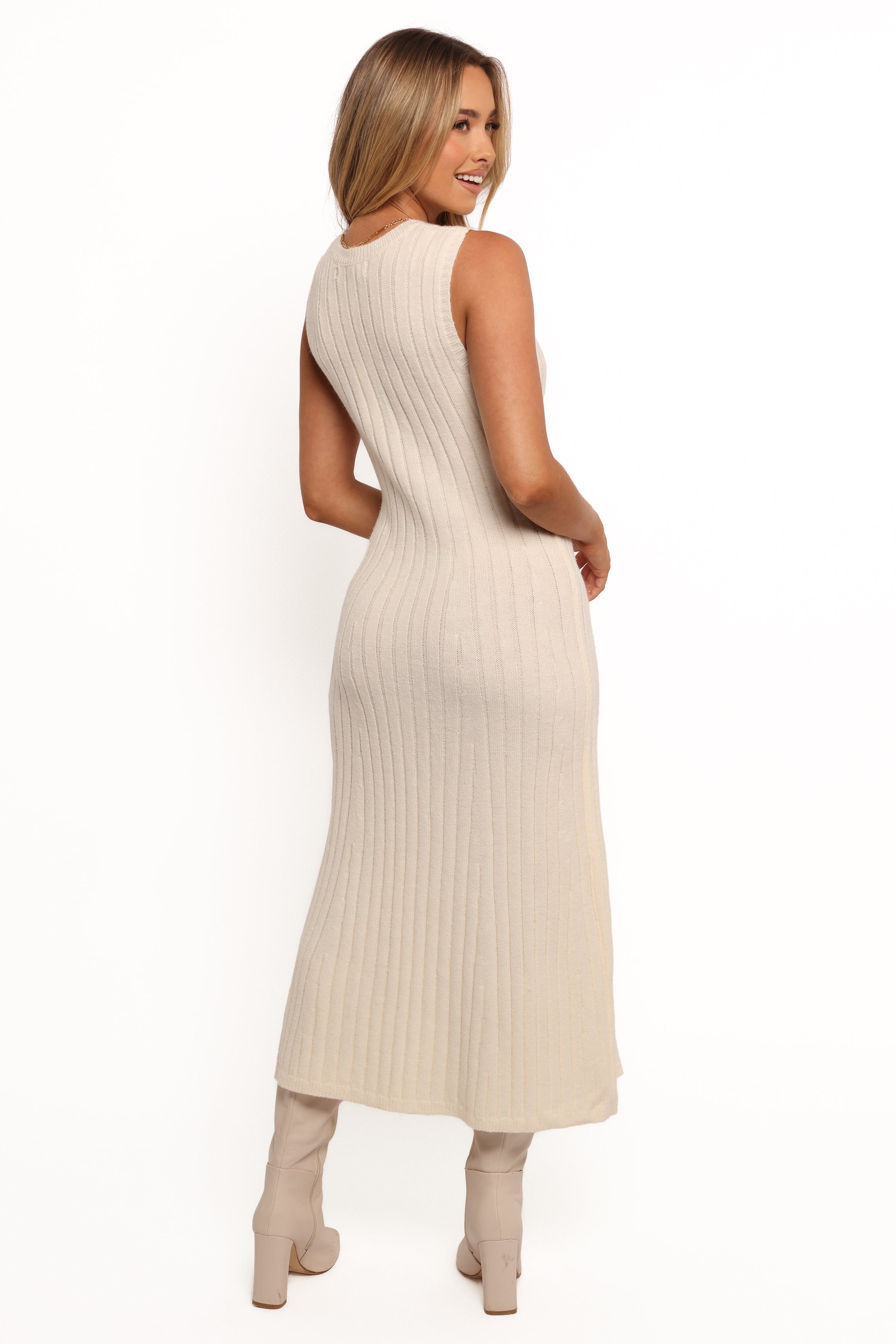 DRESSES Kellie Knit Midi Dress - White