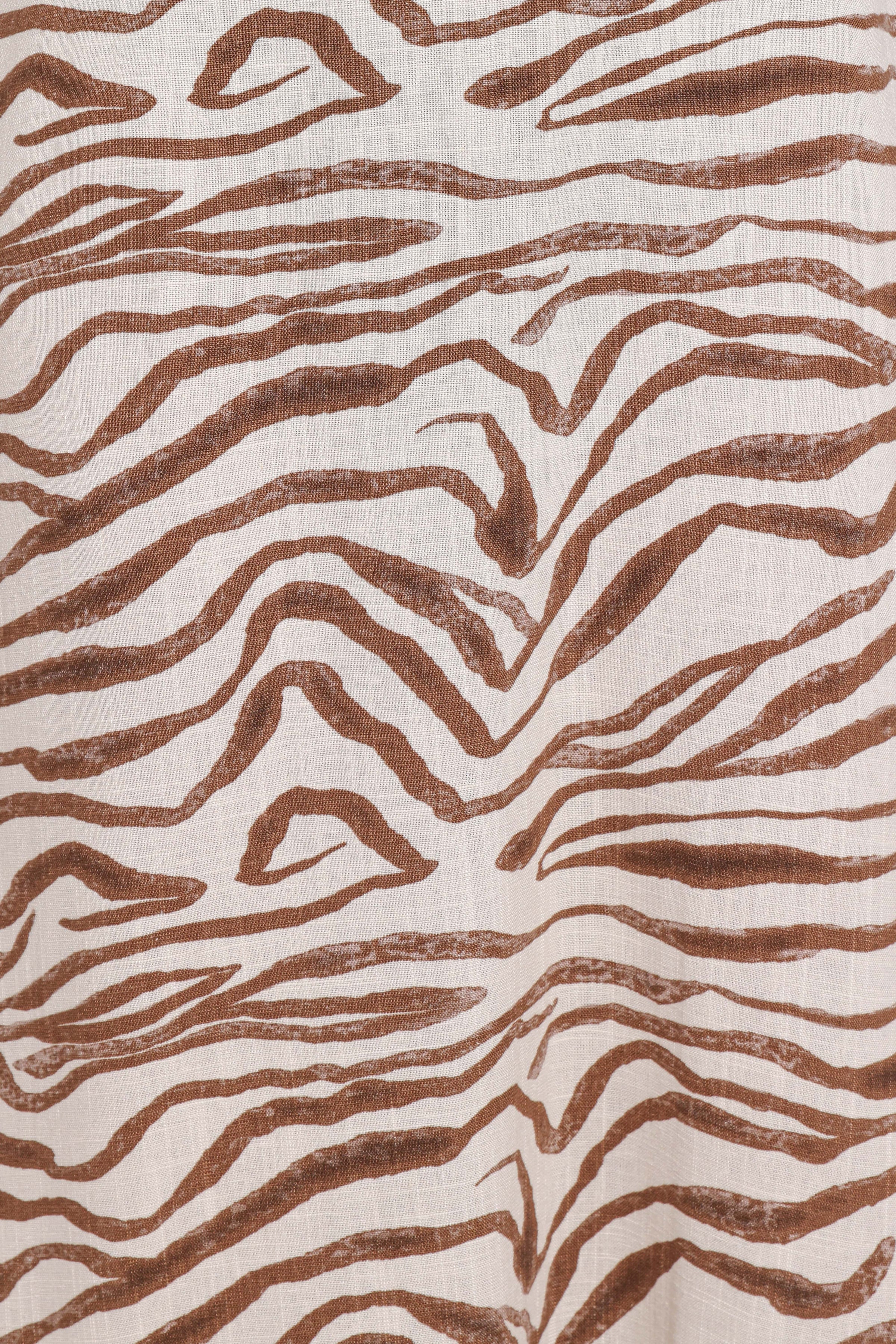 DRESSES Kelsie Midi Dress - Brown Zebra