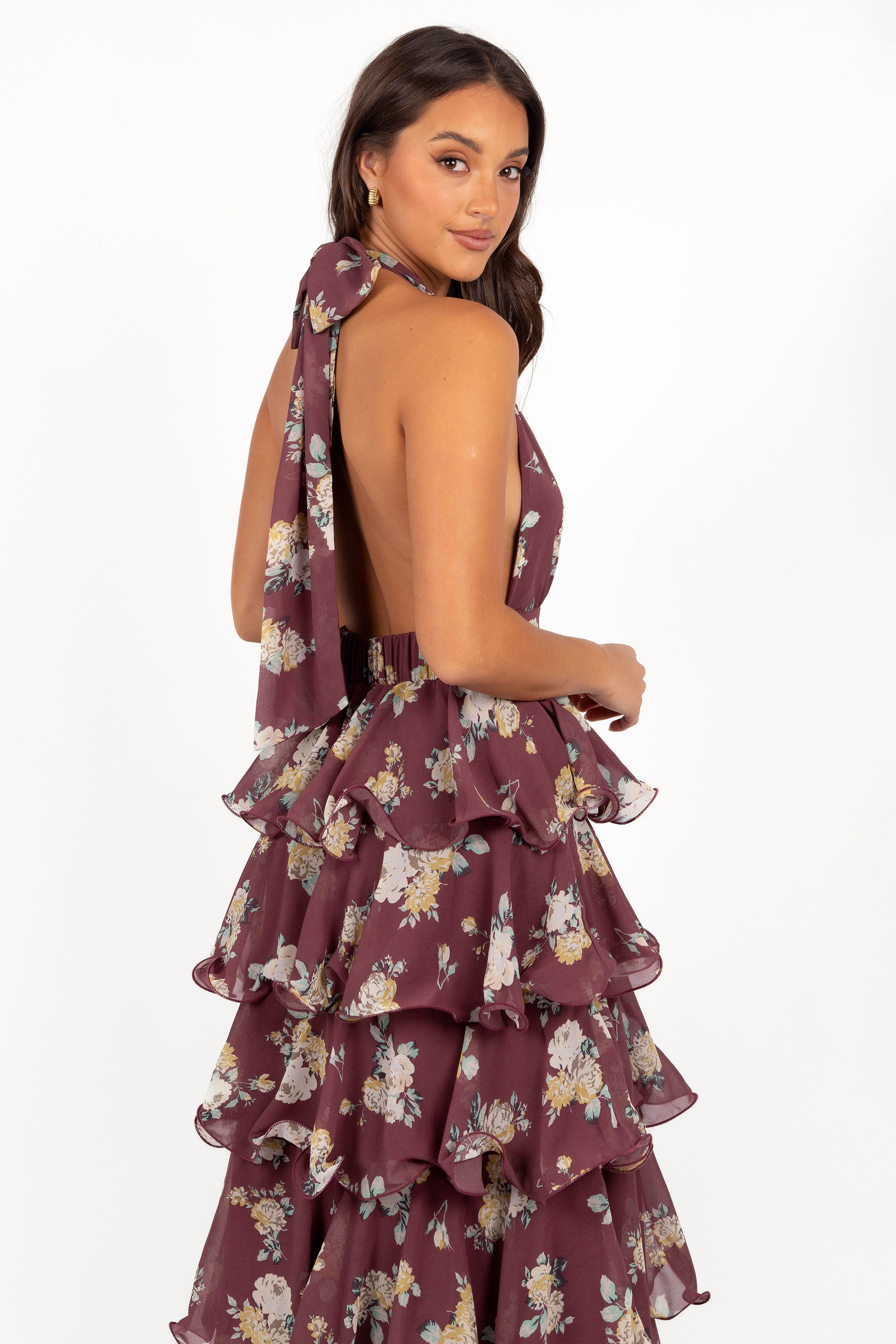 DRESSES Kendall Maxi Halterneck Dress - Dark Wine