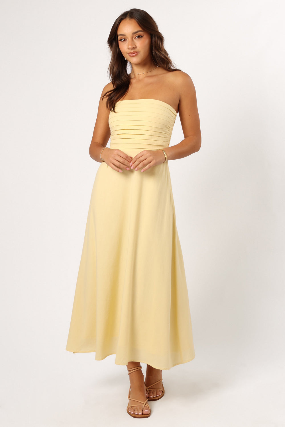 Kenna Strapless Maxi Dress - Butter Yellow - Image 2