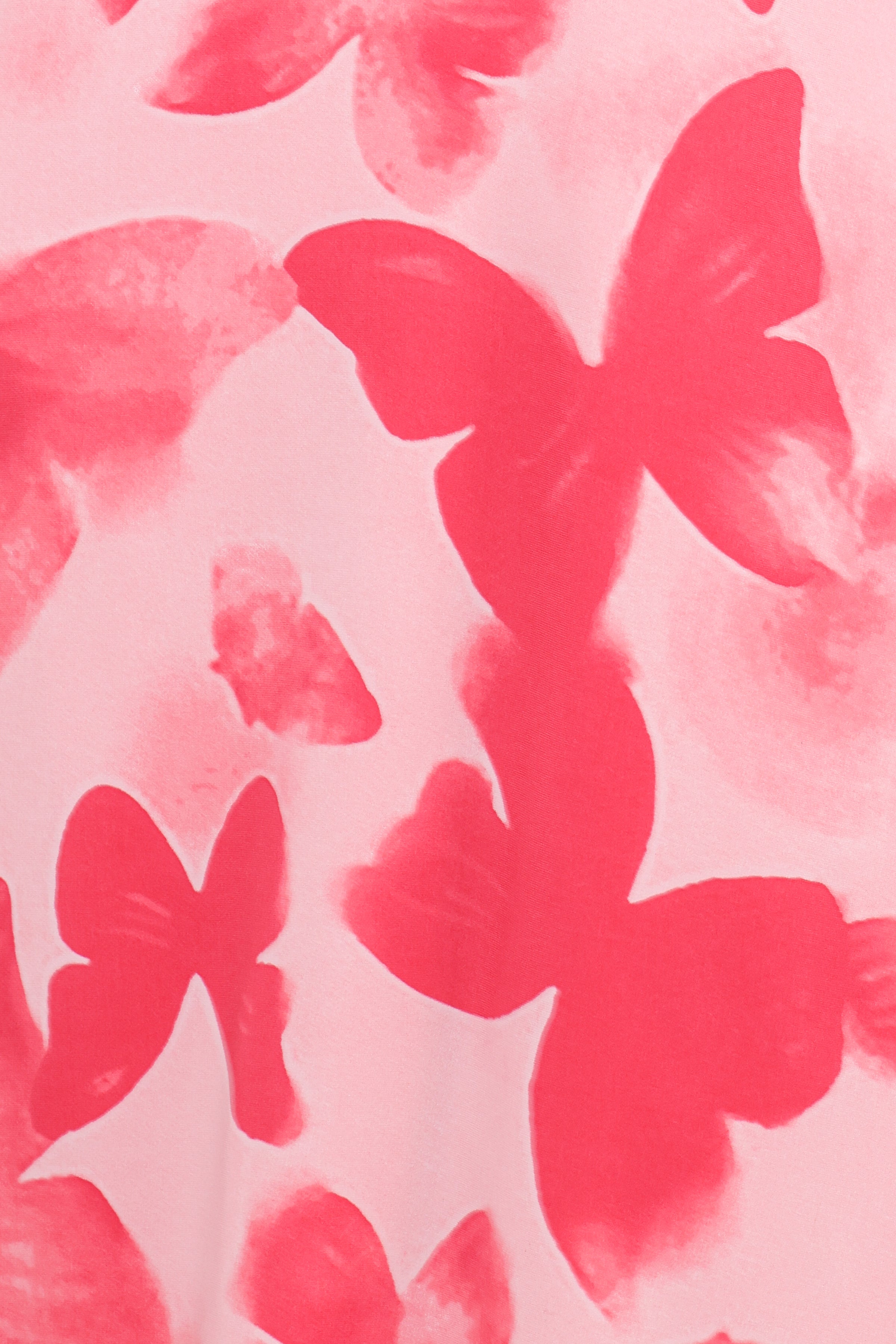 DRESSES Kenna Strapless Midi Dress - Butterfly Print