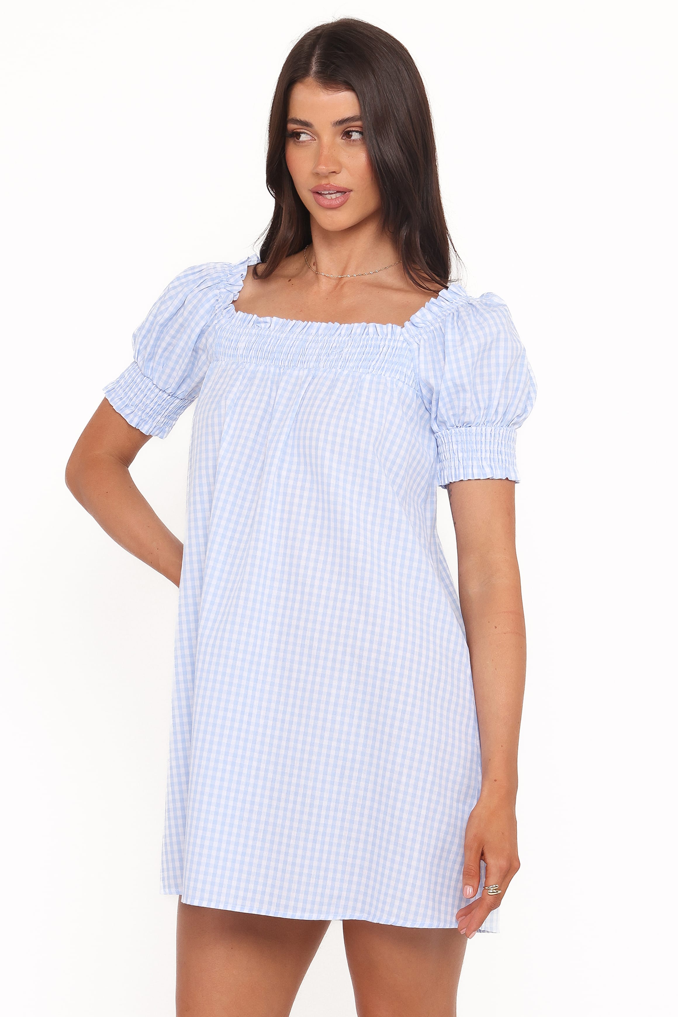 DRESSES Kennedy Smock Mini Dress - Blue Gingham