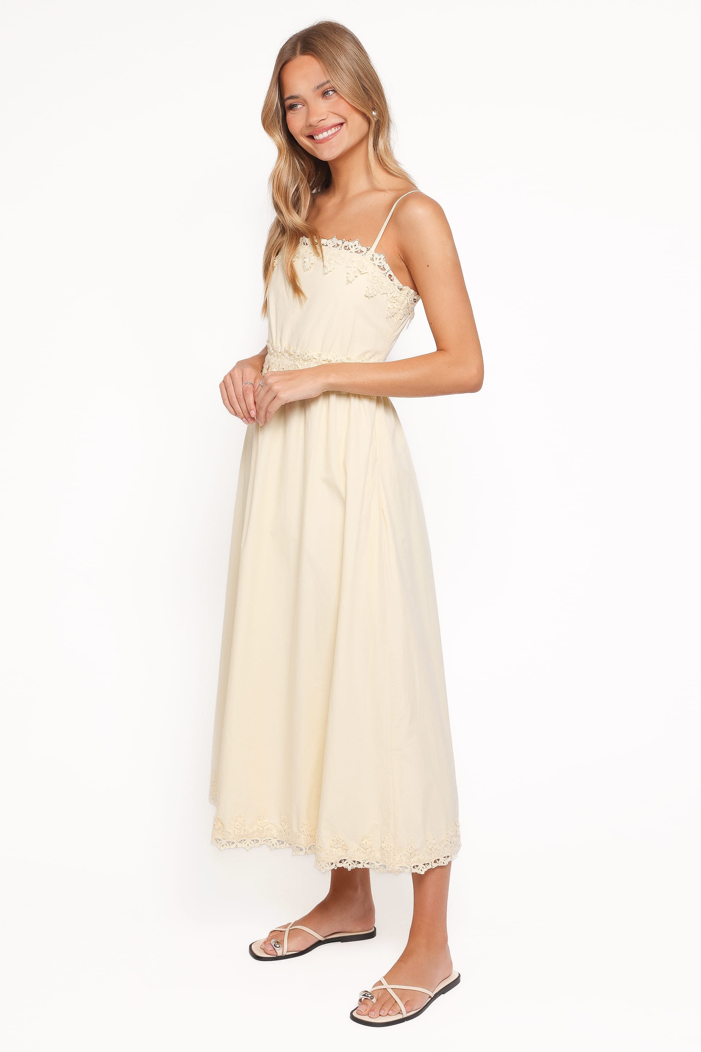 DRESSES Kiana Midi Dress - Pale Yellow