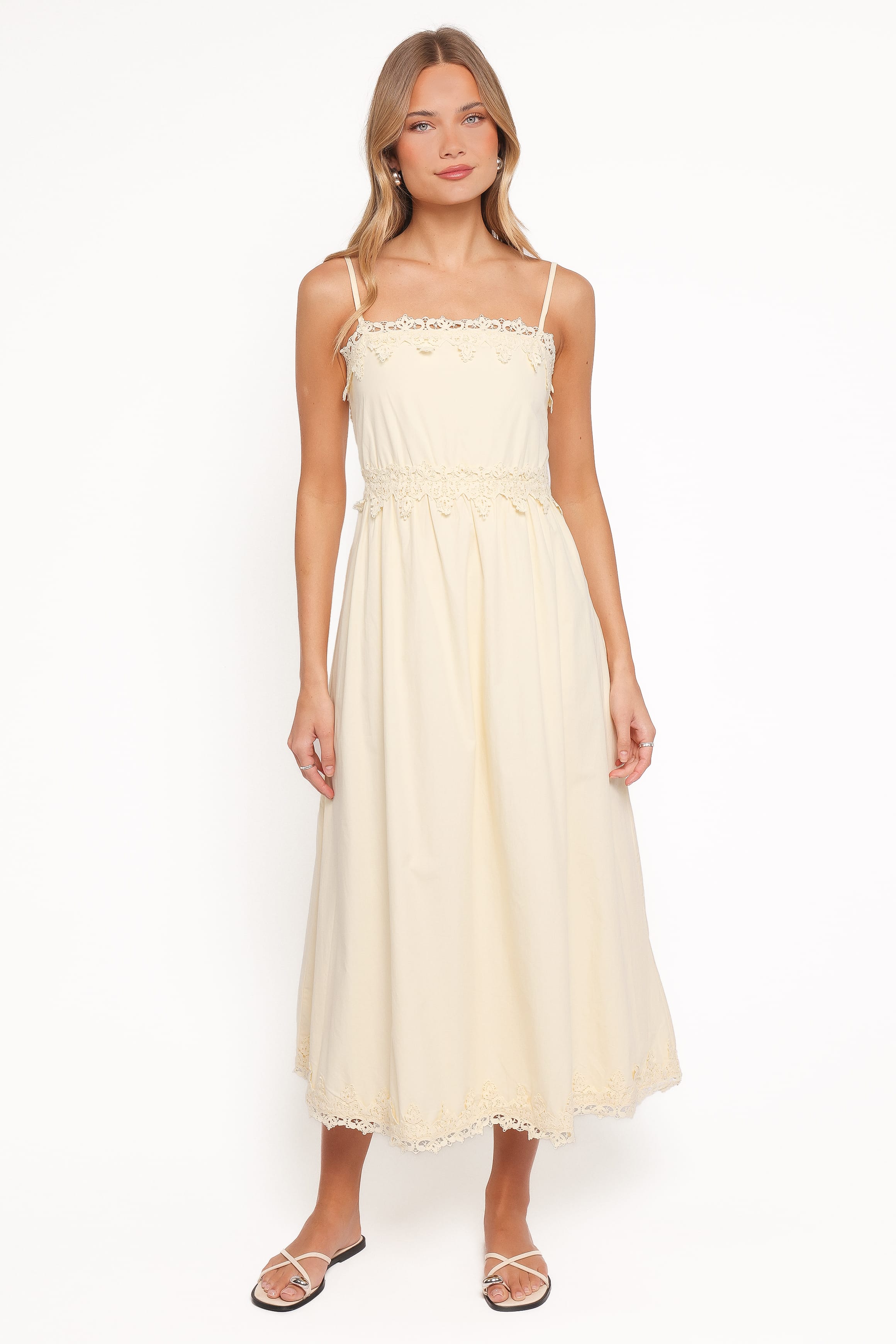 DRESSES Kiana Midi Dress - Pale Yellow