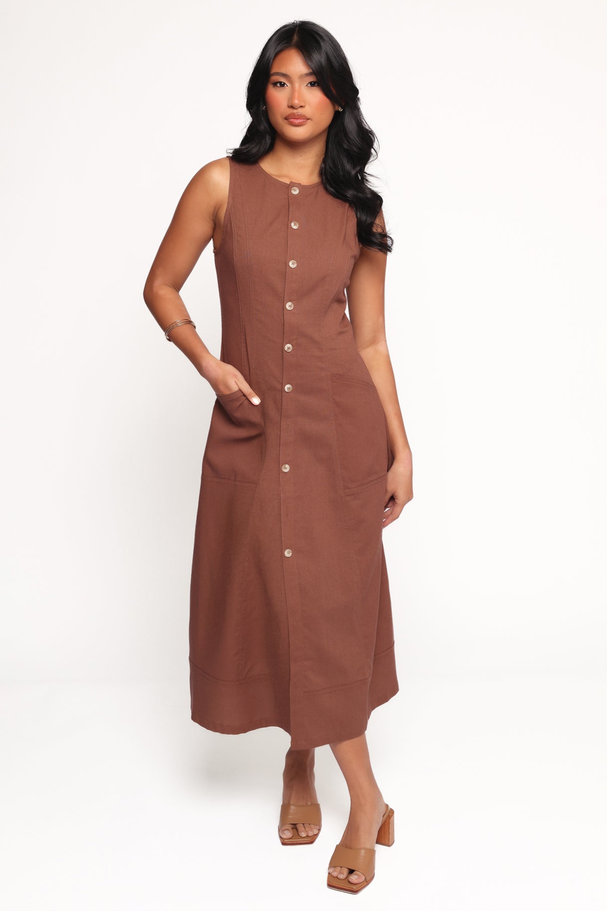 DRESSES Kingsley Midi Dress - Chocolate