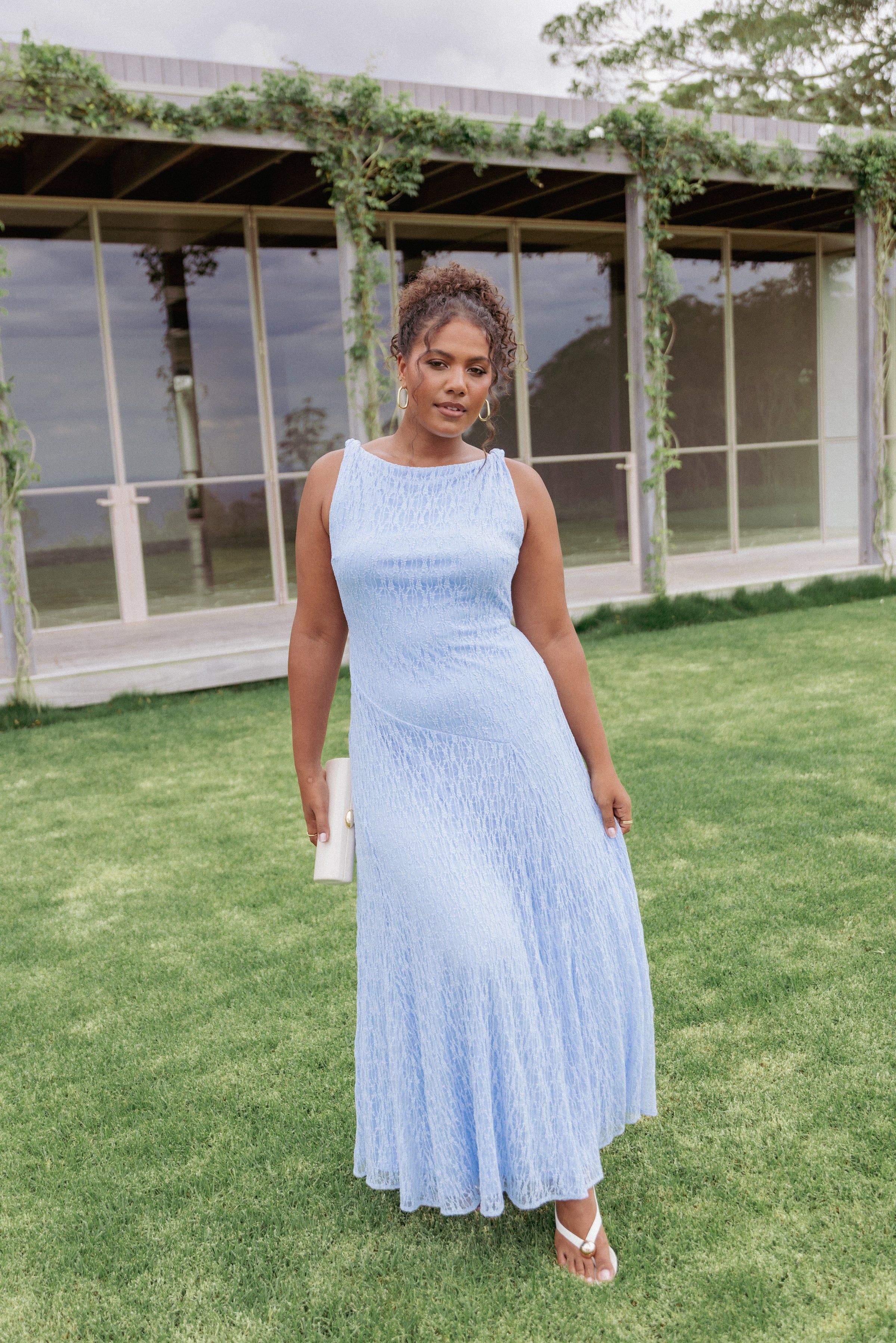 DRESSES Kirsten Lace Maxi Dress - Cornflower Blue