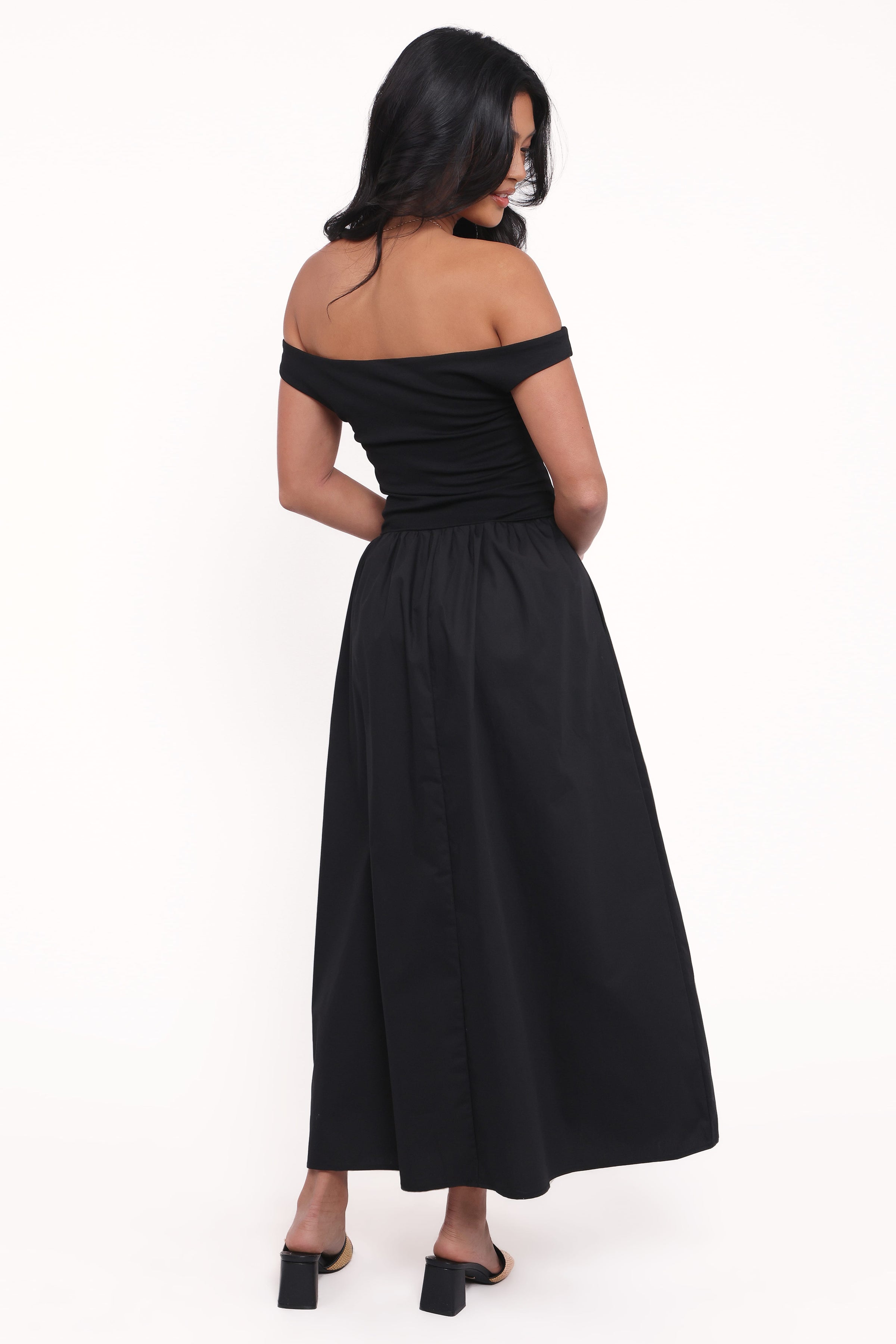 DRESSES Kirsten Off Shoulder Midi Dress - Black
