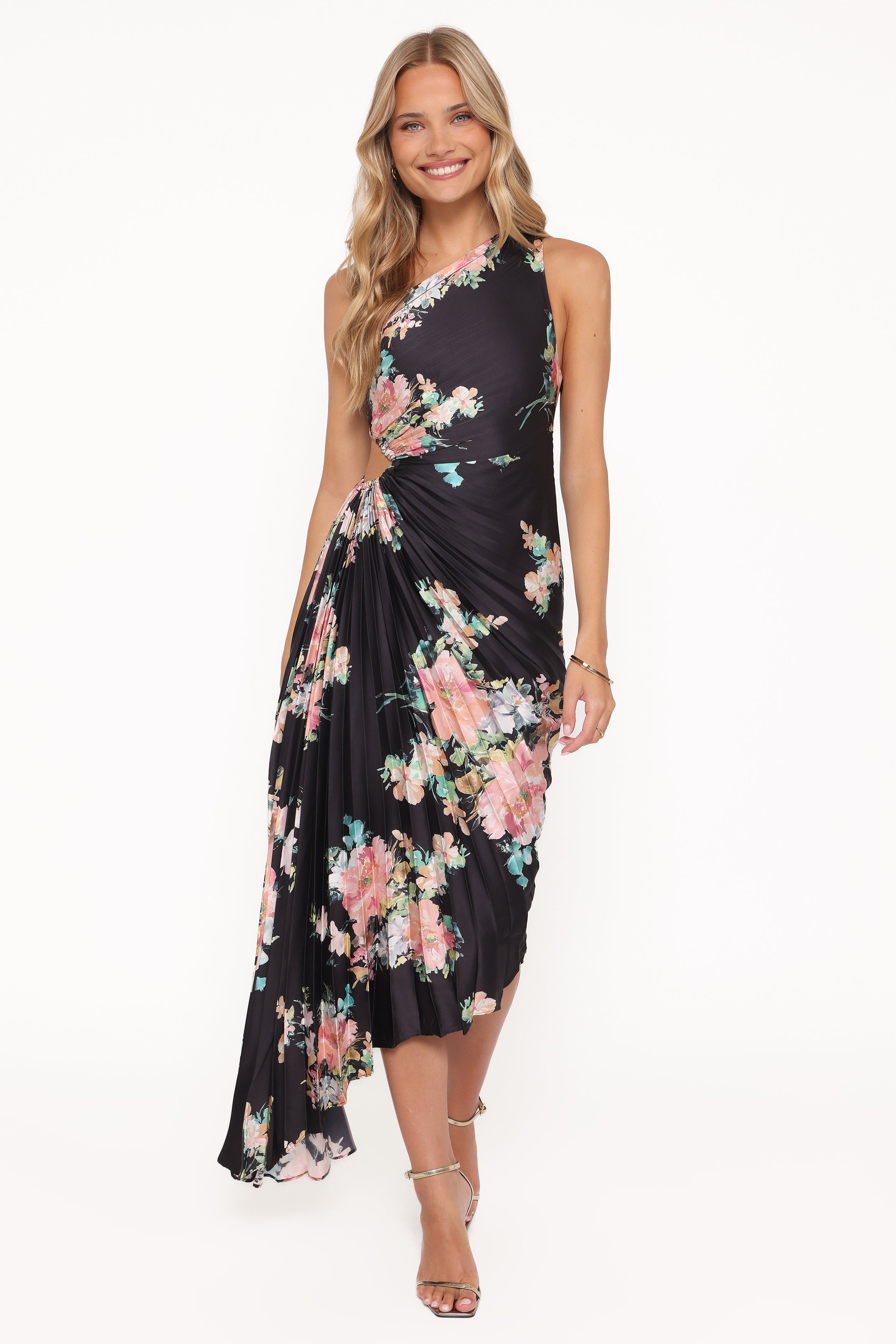 DRESSES Kleo One Shoulder Maxi Dress - Black Floral
