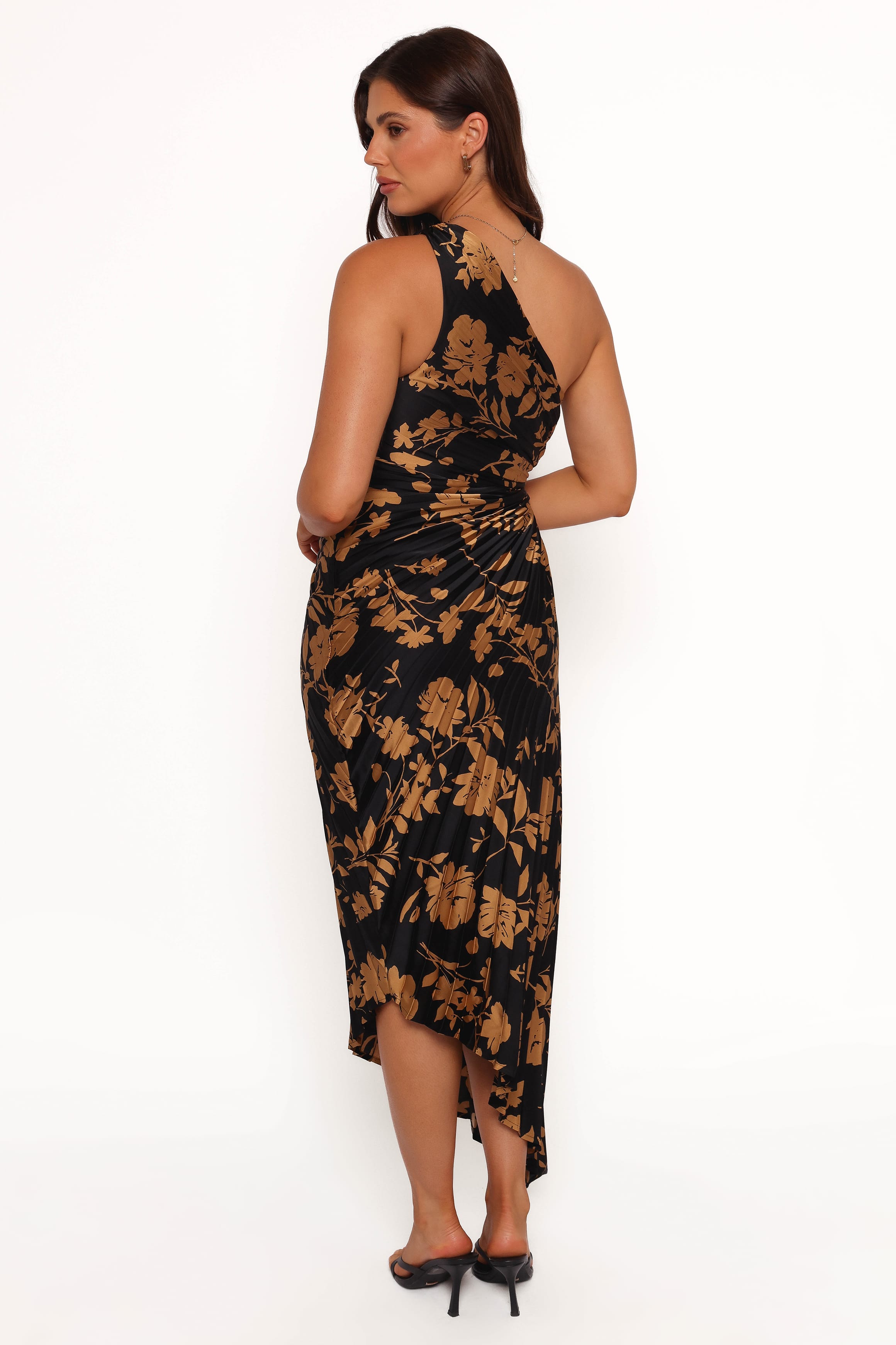 DRESSES Kleo One Shoulder Maxi Dress - Black/Gold