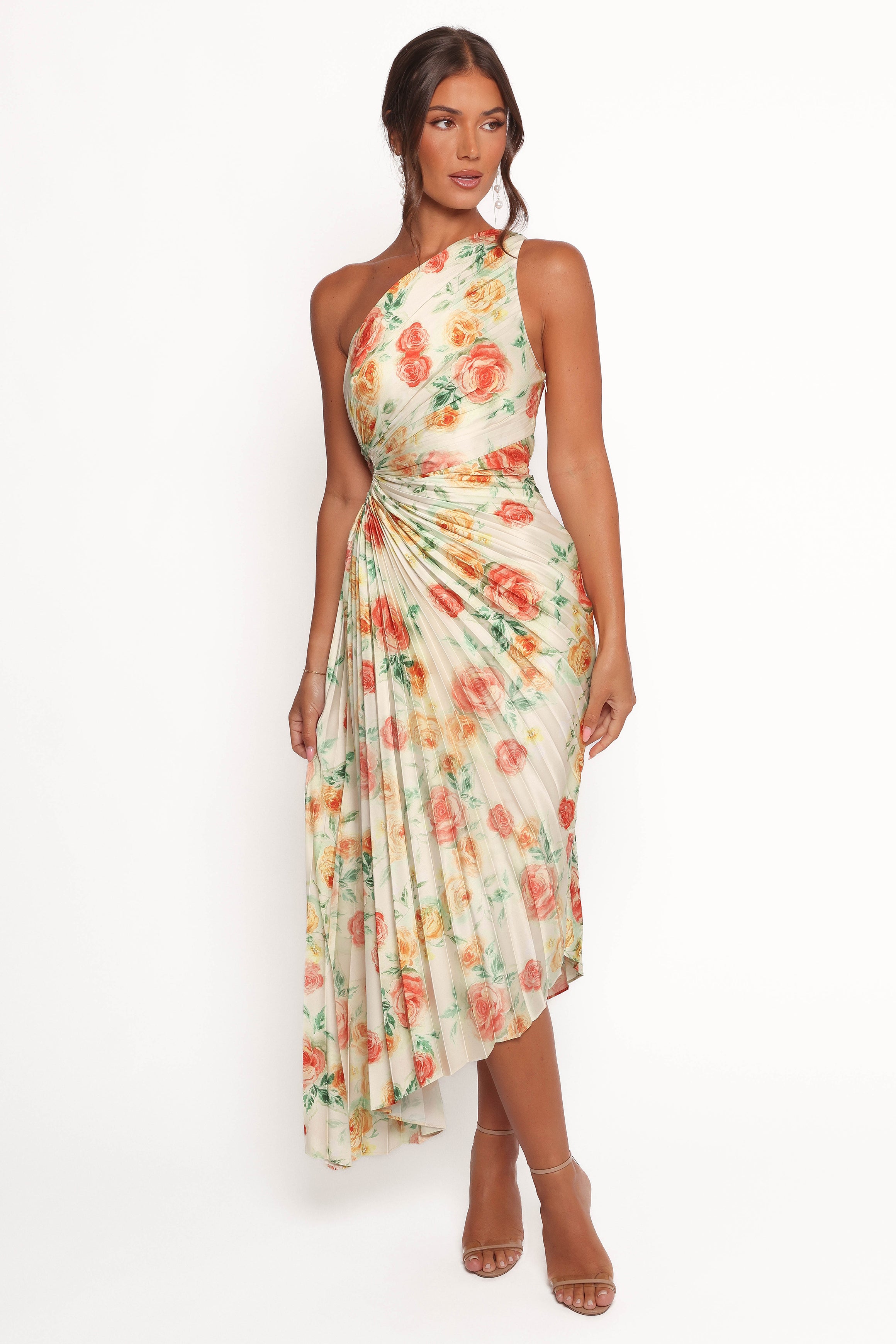 DRESSES Kleo One Shoulder Maxi Dress - Yellow Floral