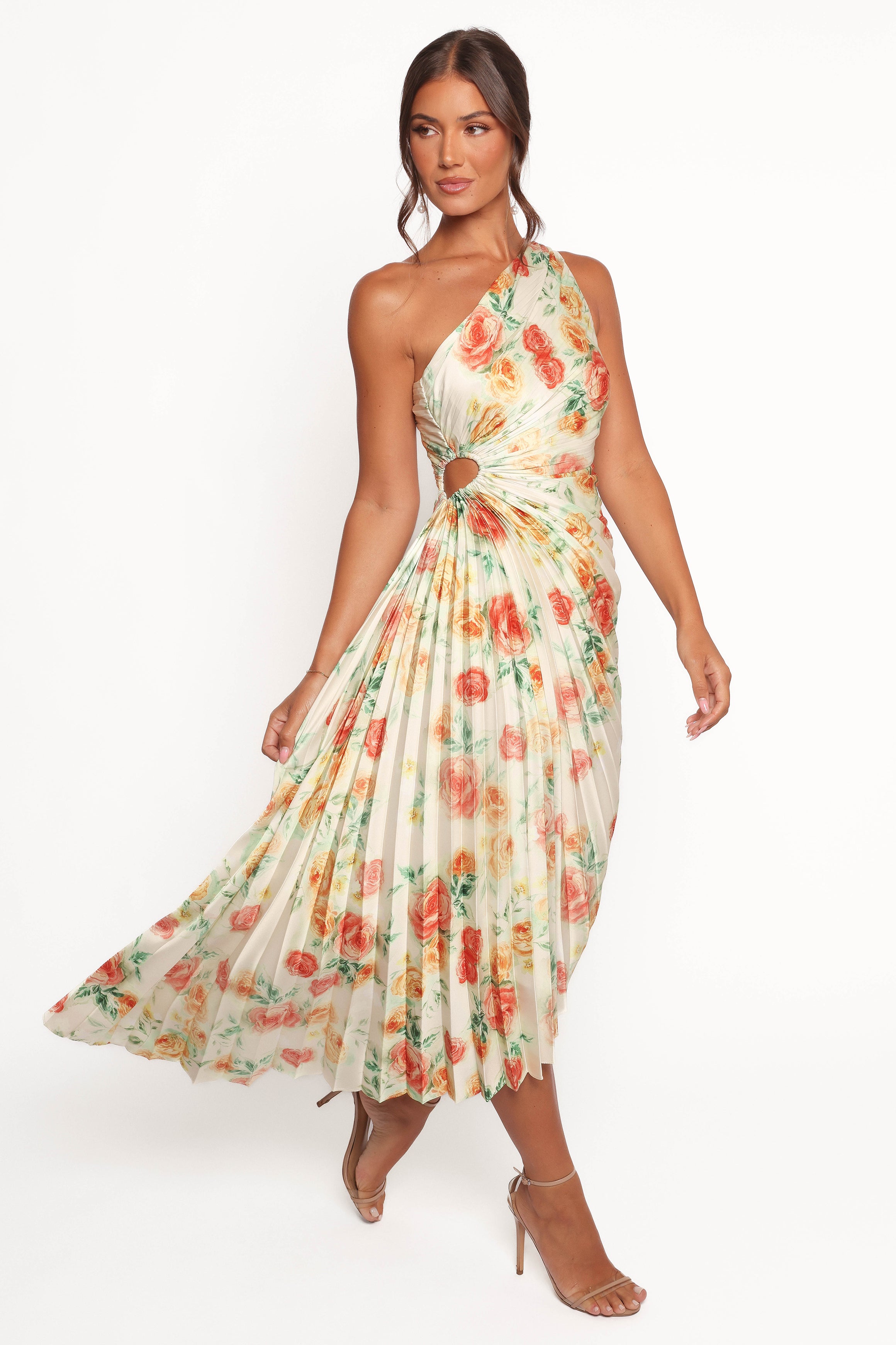 DRESSES Kleo One Shoulder Maxi Dress - Yellow Floral