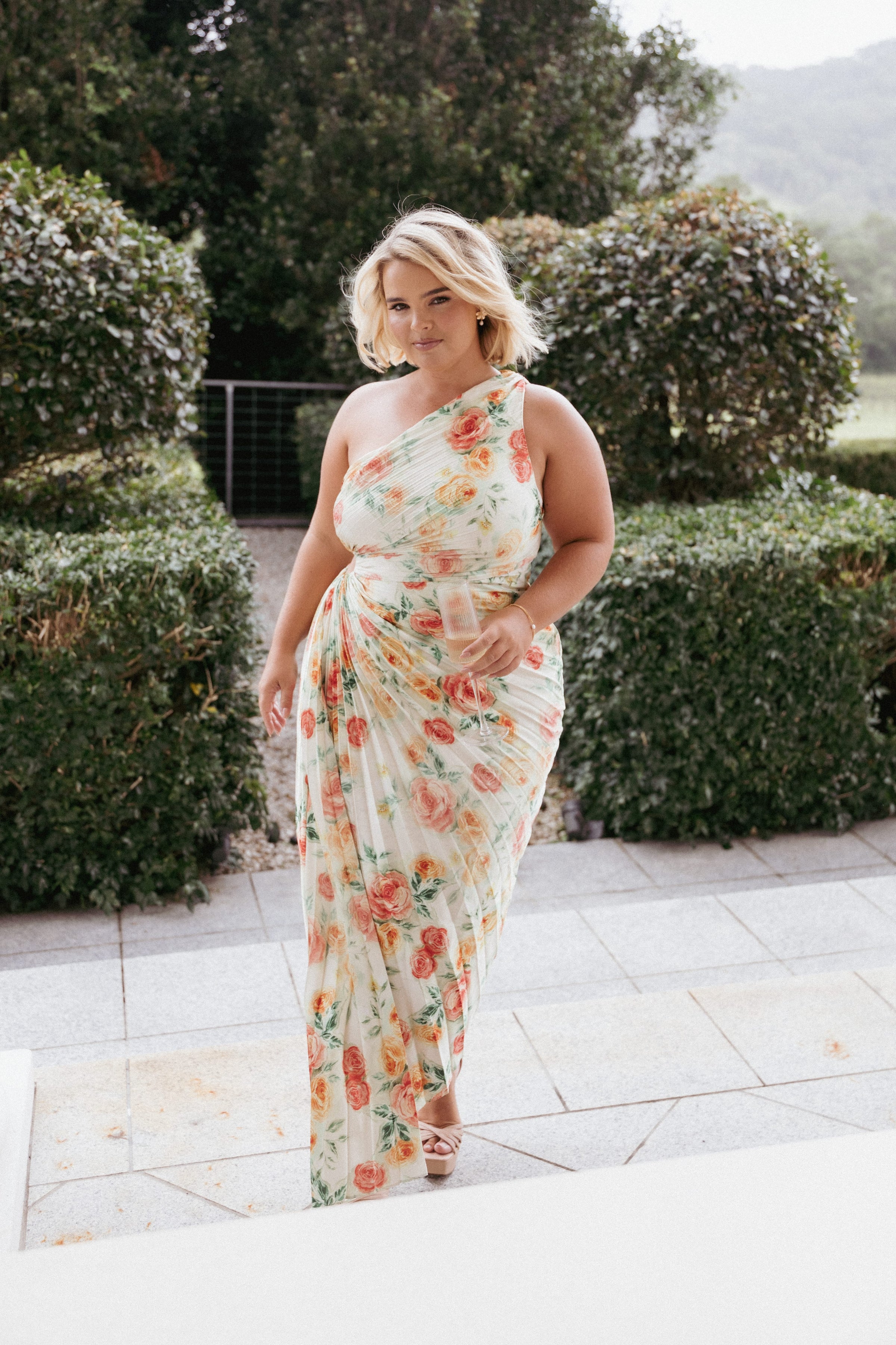 DRESSES Kleo One Shoulder Maxi Dress - Yellow Floral