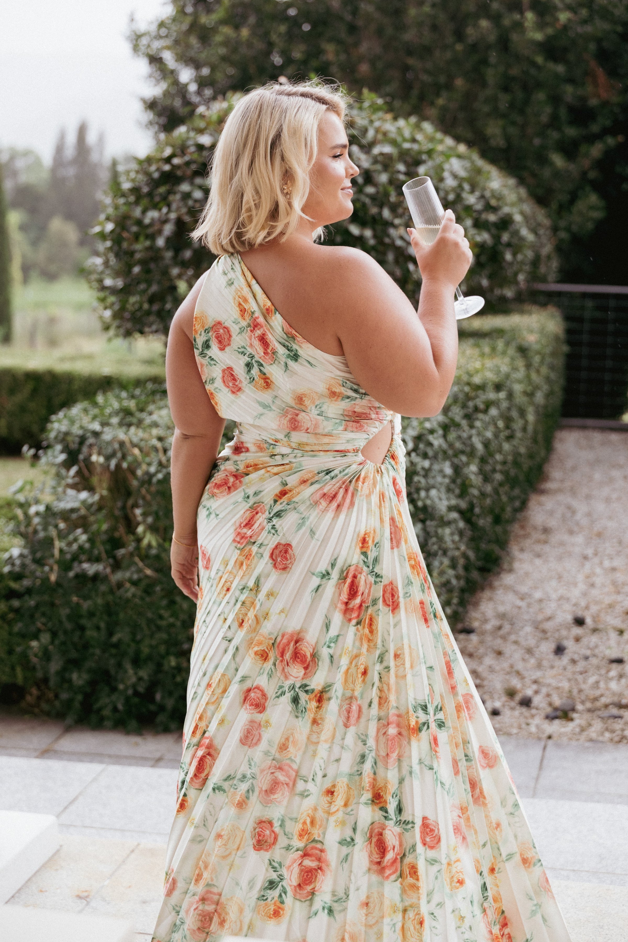 DRESSES Kleo One Shoulder Maxi Dress - Yellow Floral