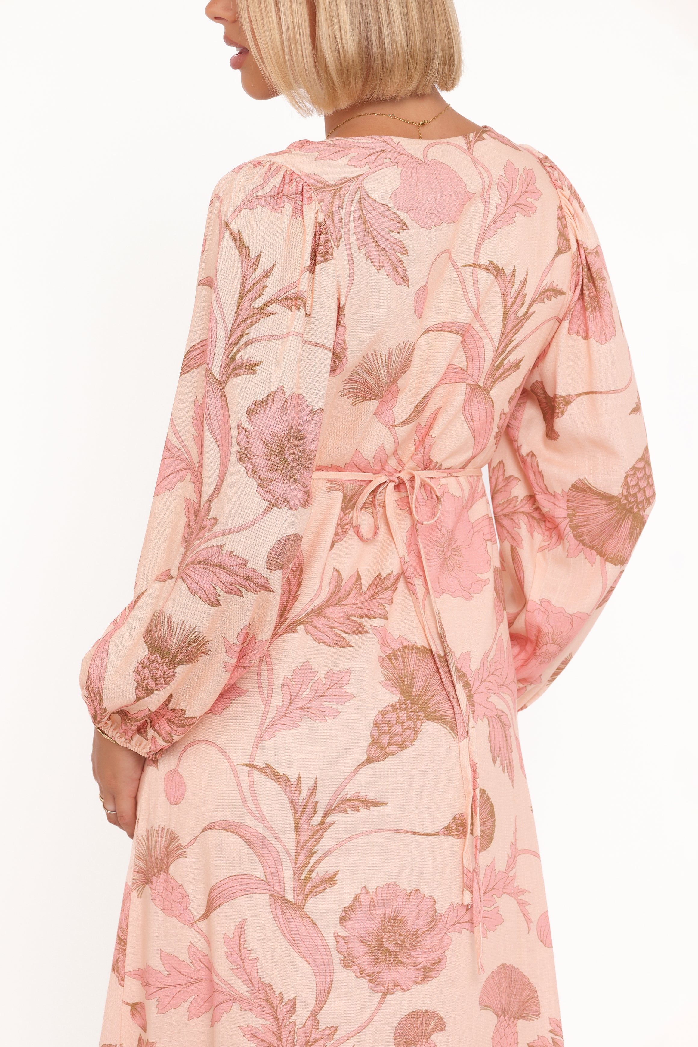 DRESSES Kolby Long Sleeve Midi Dress - Pink Floral