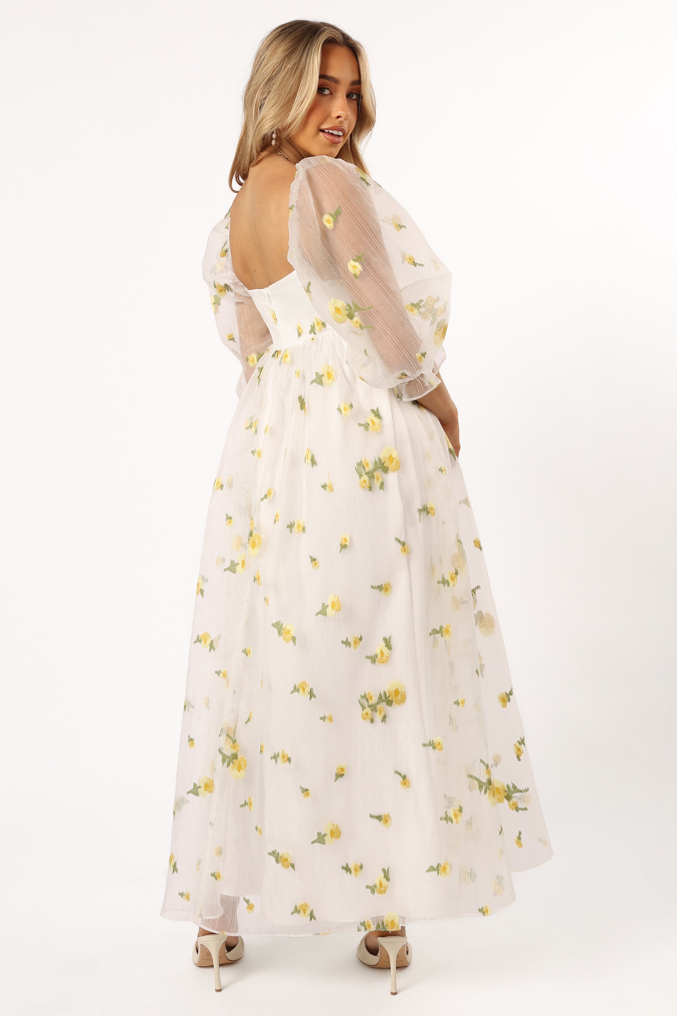 DRESSES @Kordyn Maxi Dress - White Yellow Floral