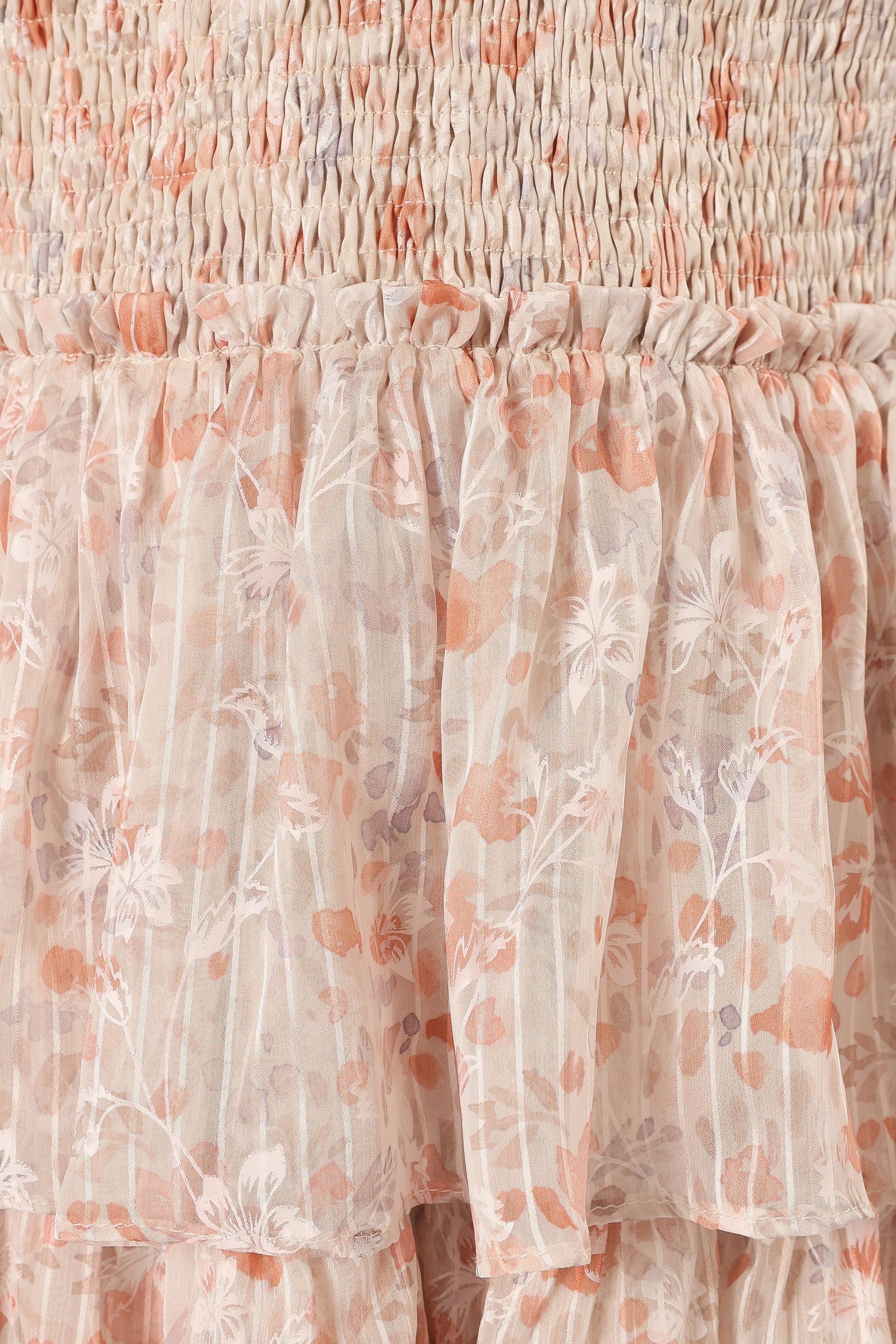DRESSES @Kristah Maxi Dress - Peach Floral