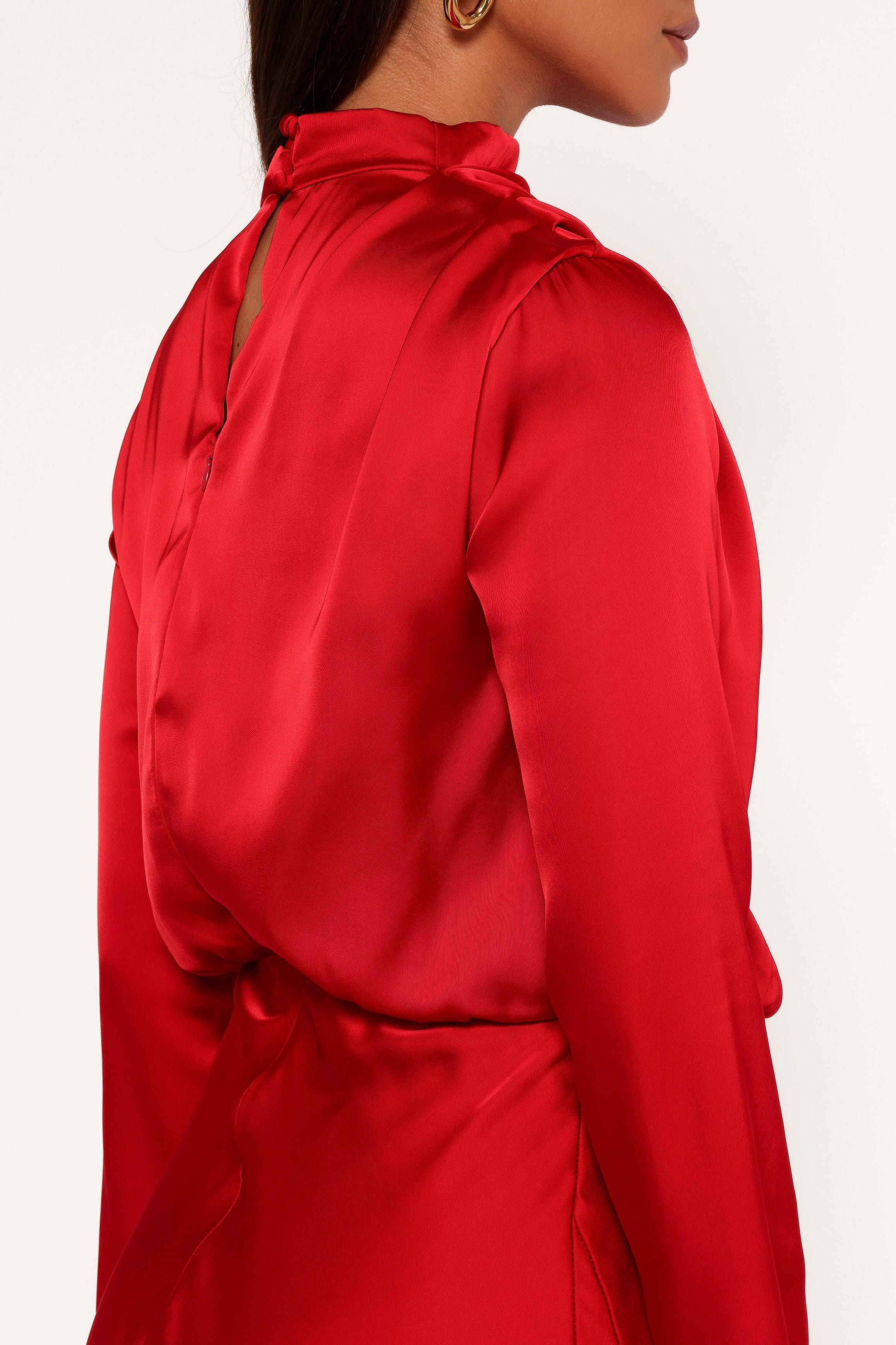 DRESSES Kristyn Long Sleeve Midi Dress - Red