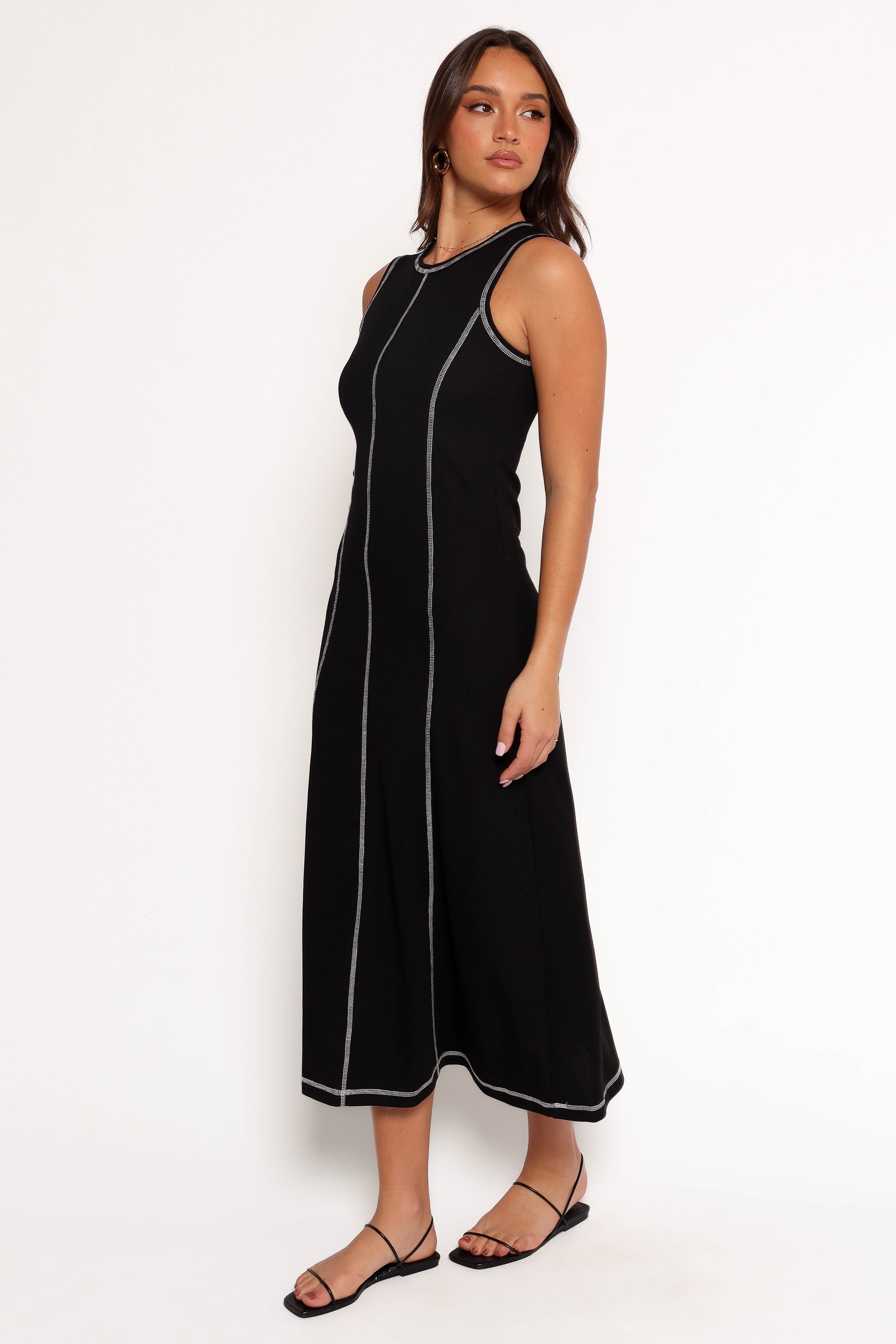 DRESSES Kyrie Midi Dress - Black White