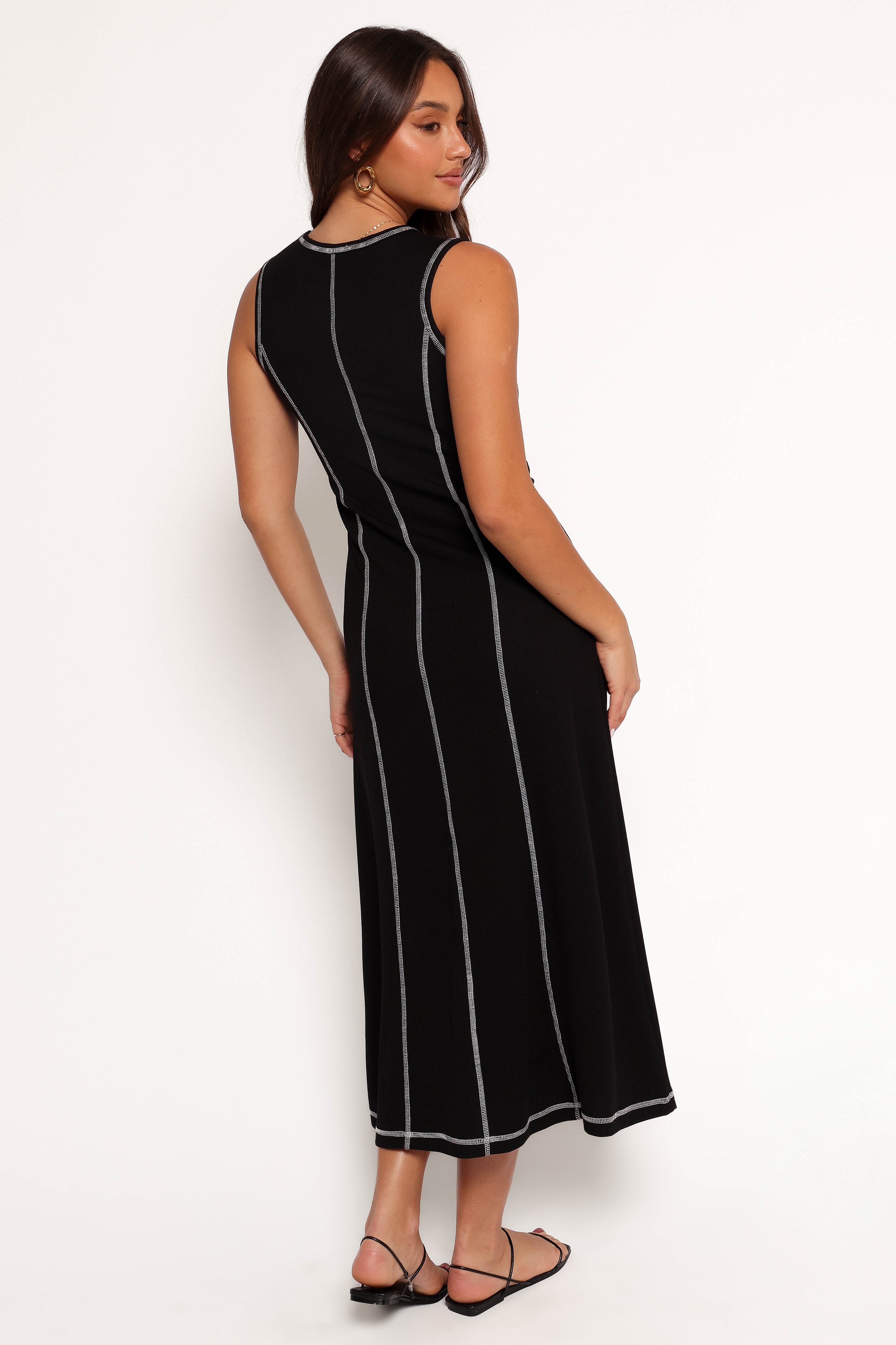 DRESSES Kyrie Midi Dress - Black White