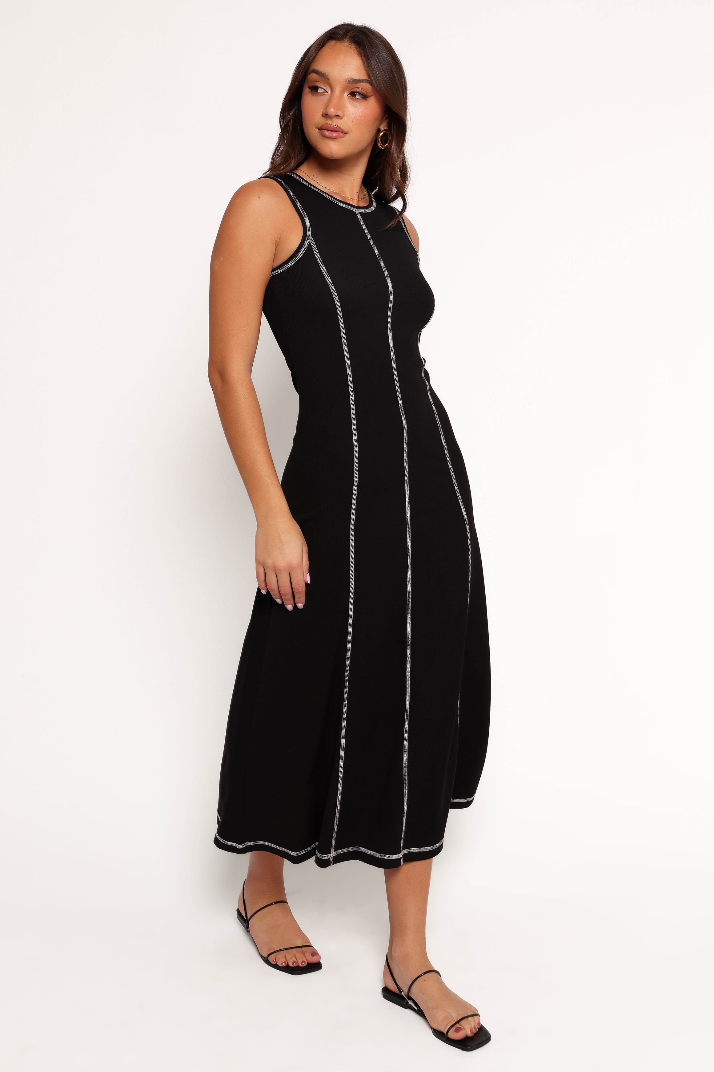 DRESSES Kyrie Midi Dress - Black White
