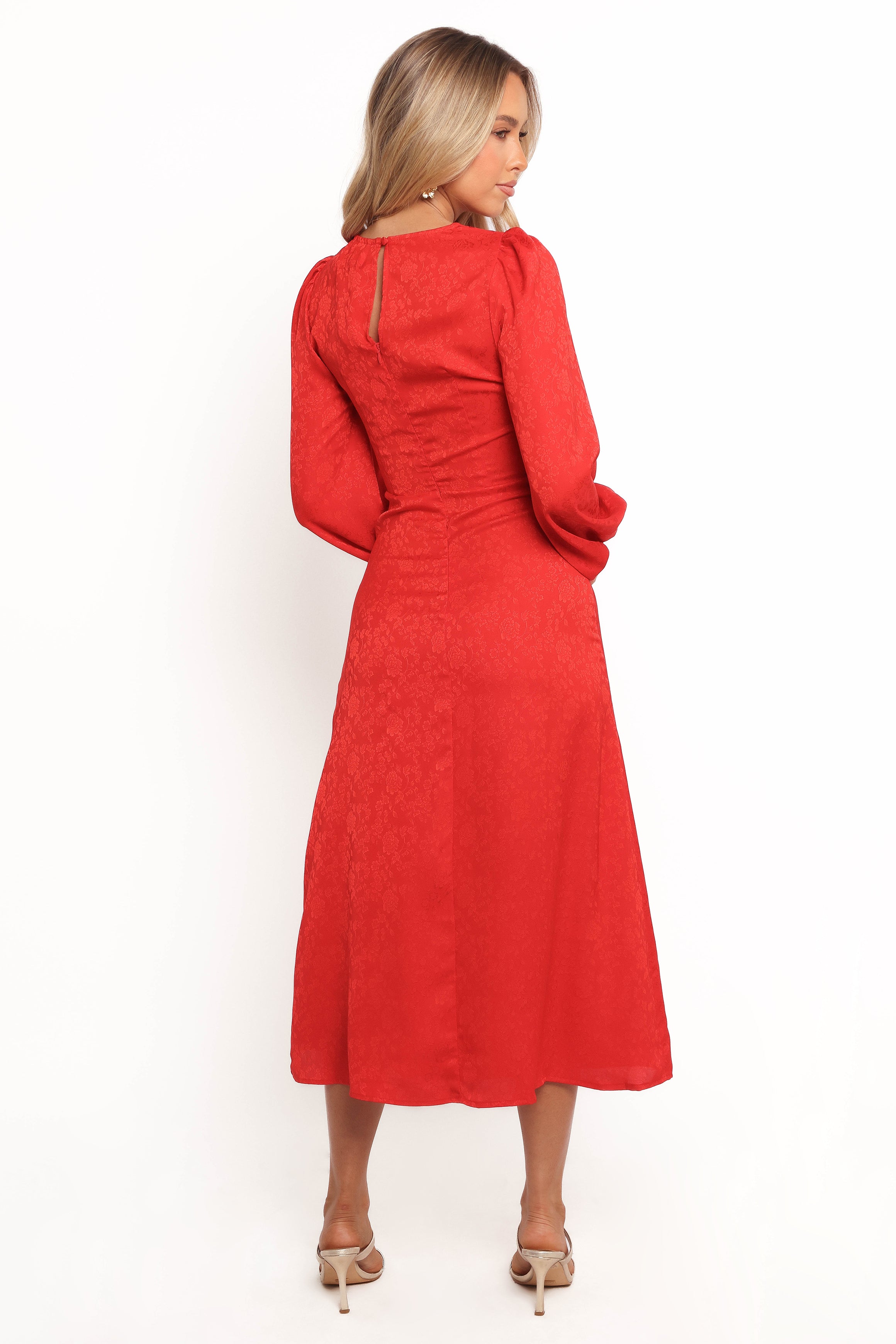 DRESSES Laine Long Sleeve Midi Dress - Red