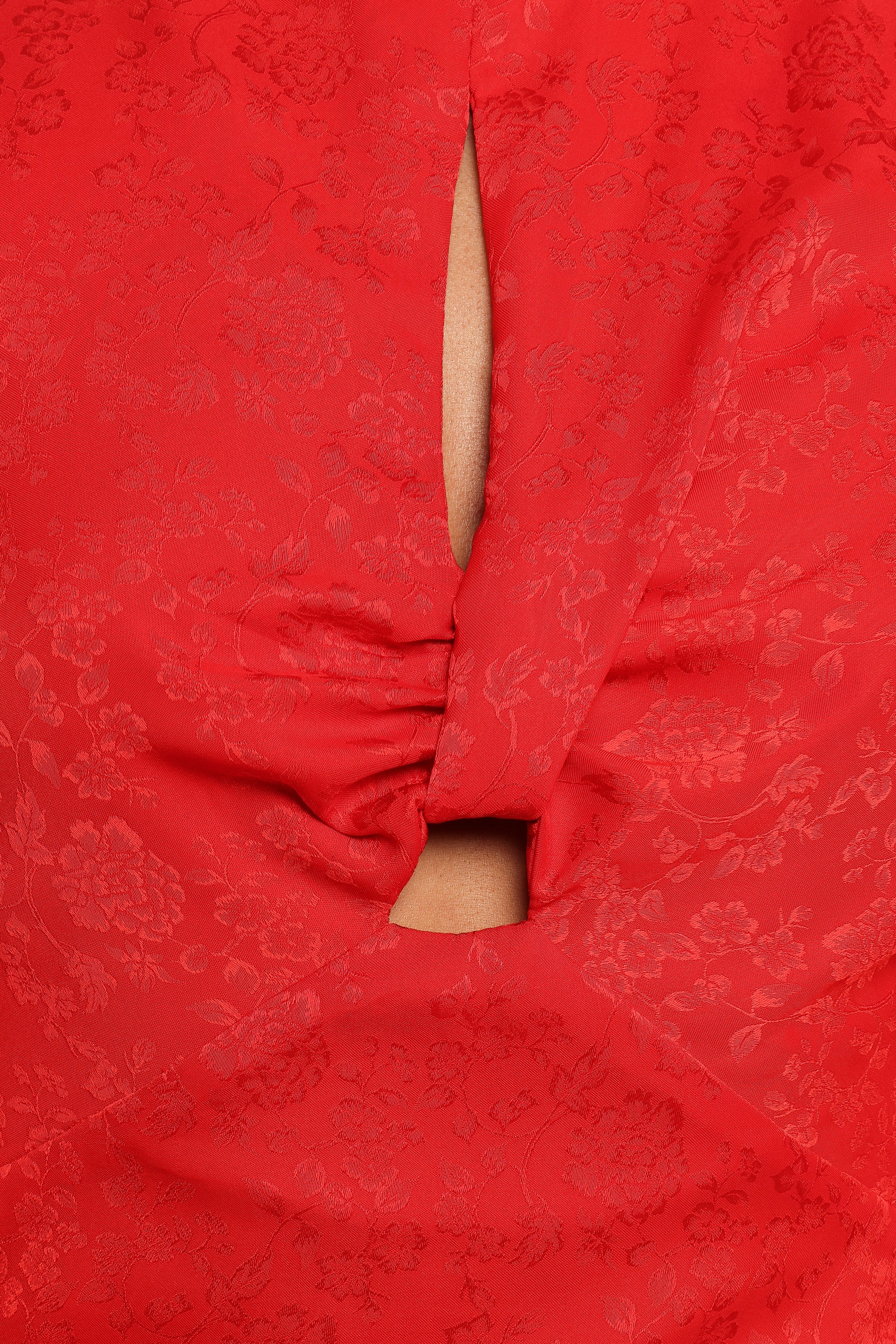 DRESSES Laine Long Sleeve Midi Dress - Red