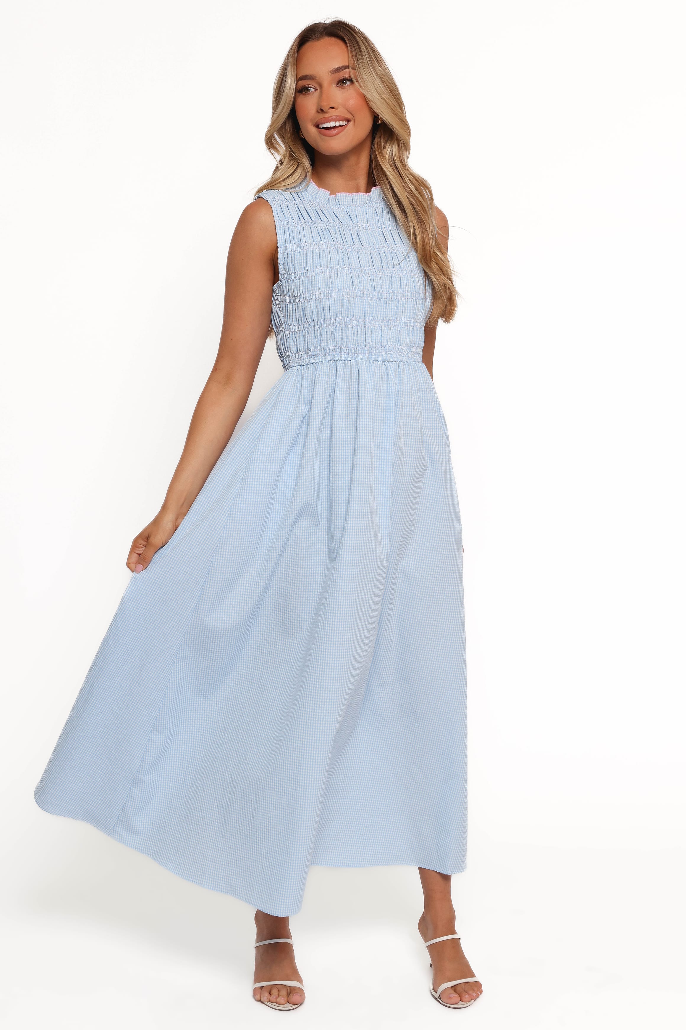 DRESSES Lanna Maxi Dress - Blue Gingham