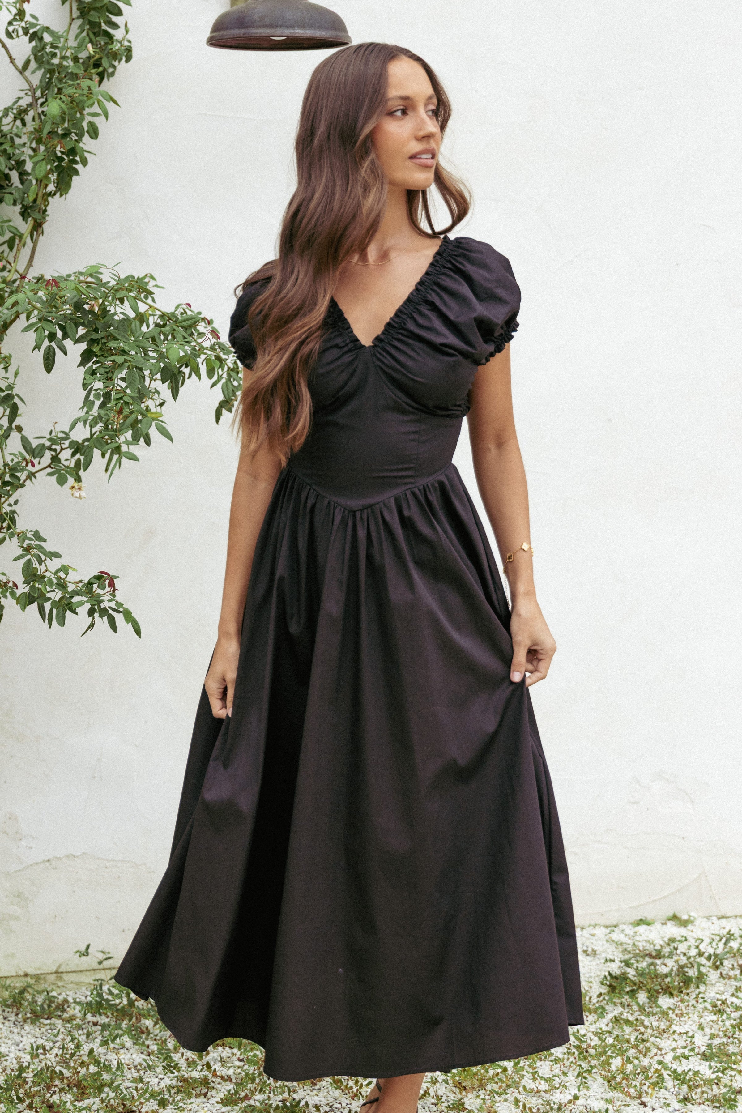 DRESSES Larson Midi Dress - Black