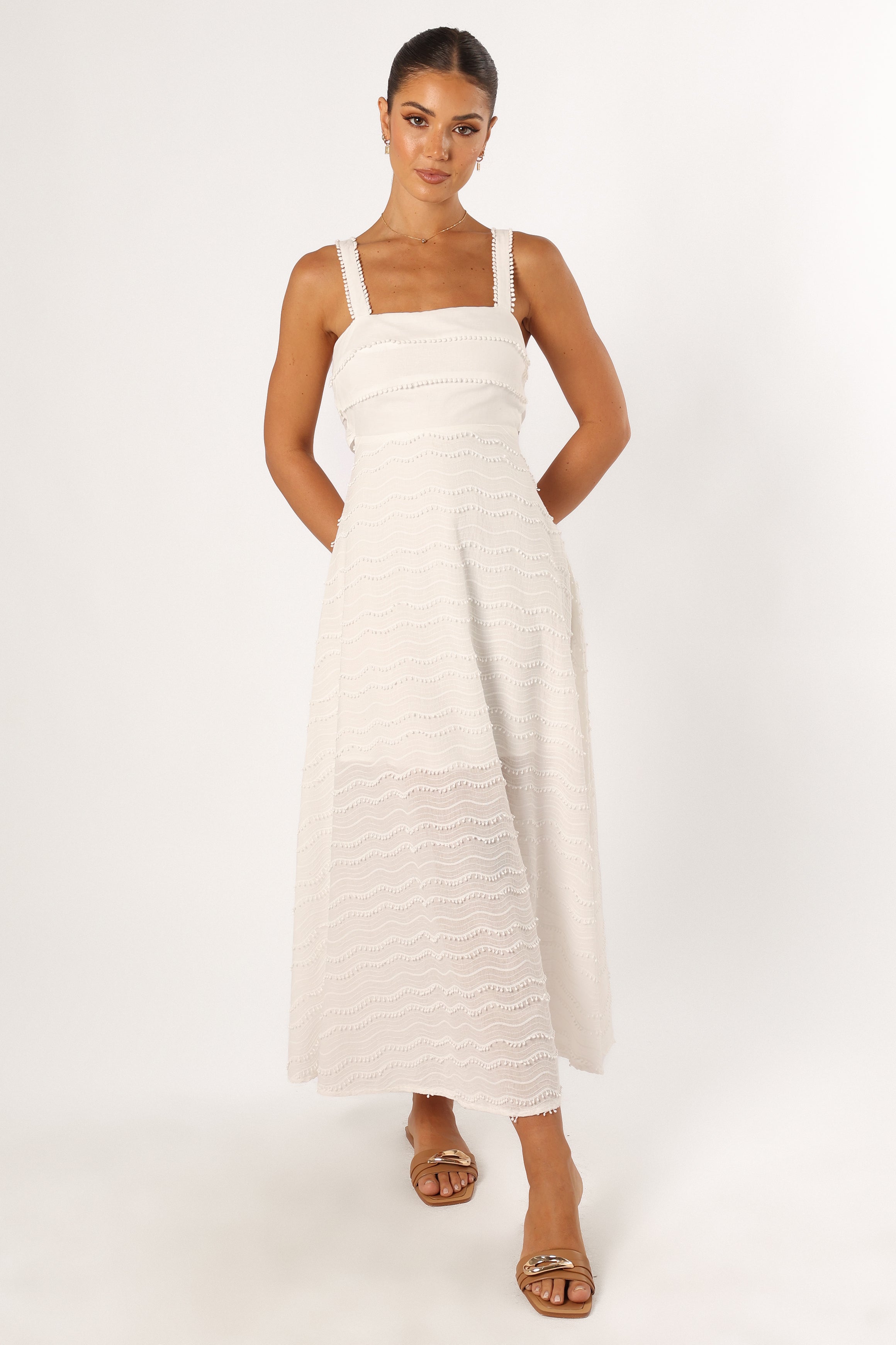 DRESSES Latrell Midi Dress - White